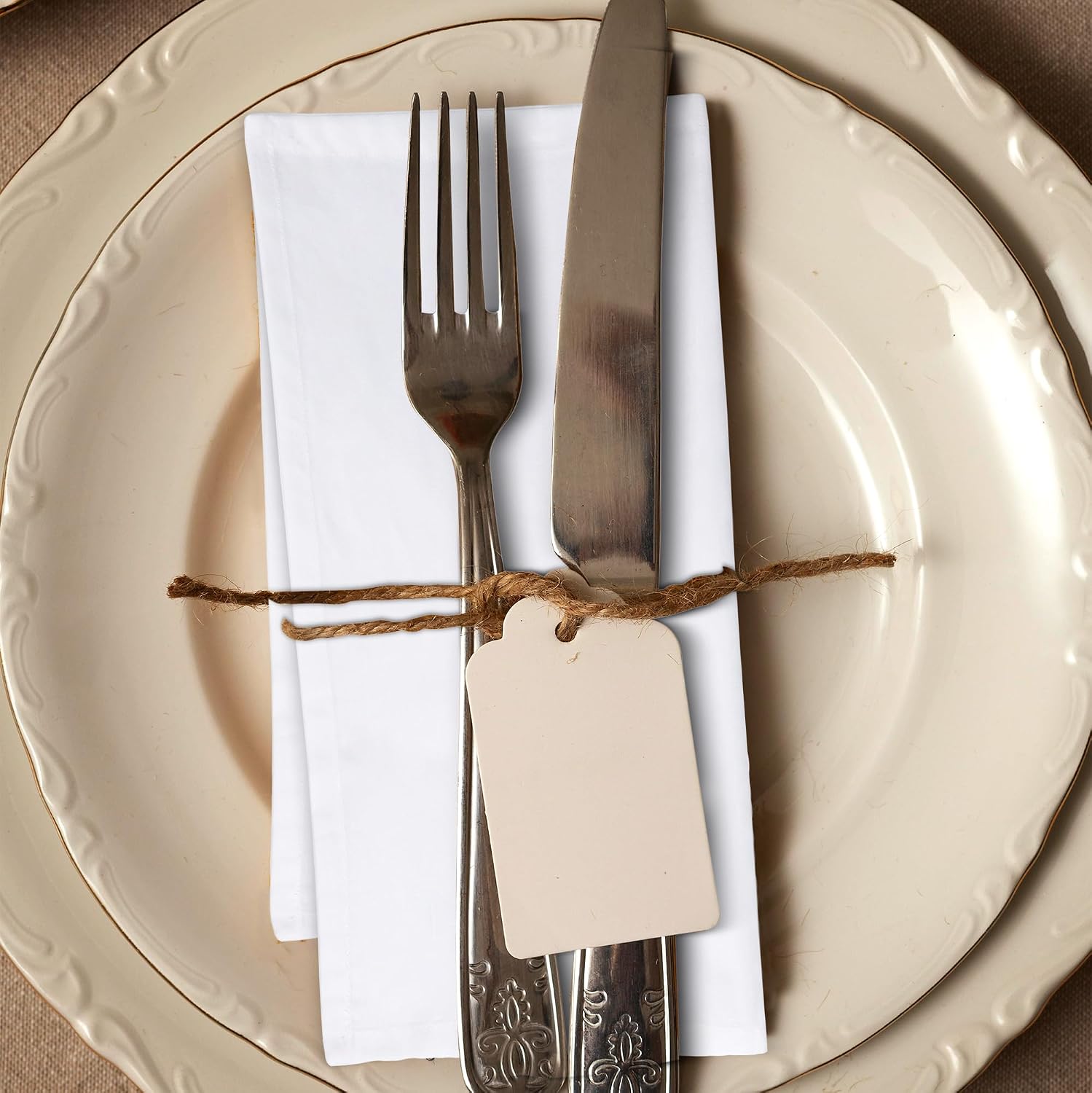 Urban Villa Cloth Napkins White Dinner Napkins Set of 12 (18X18) 100% Cotton Absorbent Washable Durable Reusable Ideal