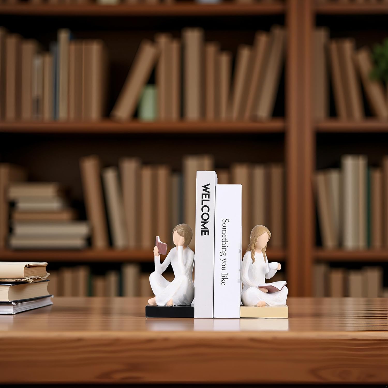 Book Lovers Gifts / Unique Reading Figurine Book Ends