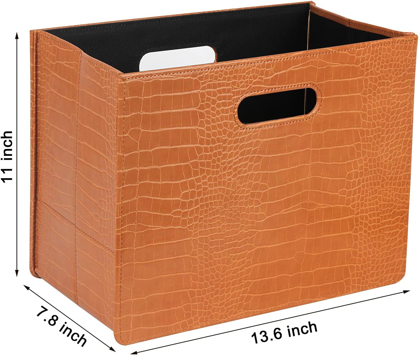 HofferRuffer Magazine Basket Holder, Foldable Magazine Rack, Document File Holder Organizer, File Folder, Newspaper