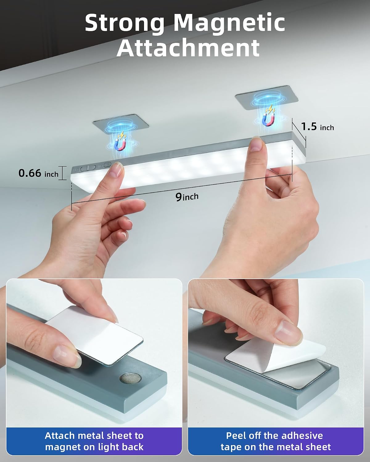 EZVALO 80RGB Color Changing Under Cabinet Lighting, Led Shelf Lights | Wireless, Rechageable, Magnetic, Remote Control