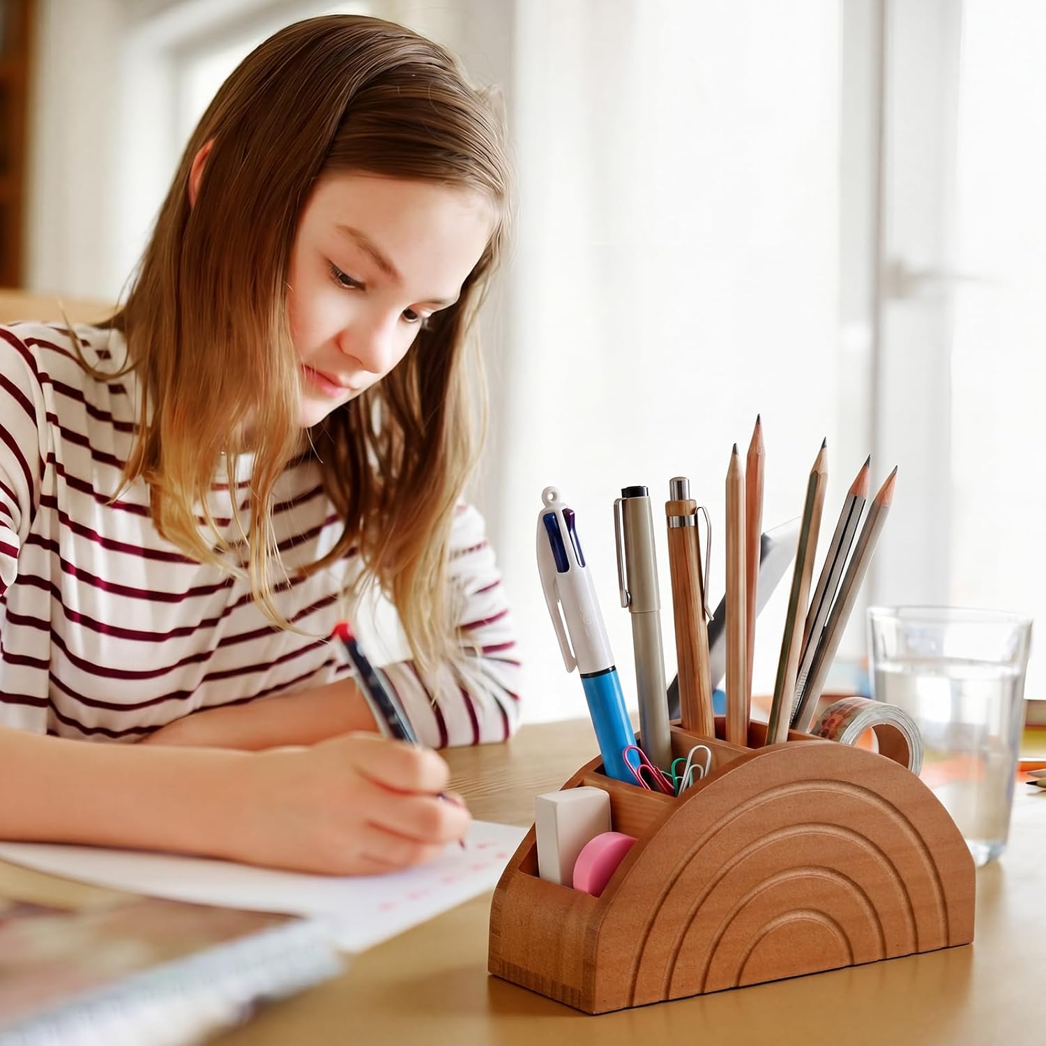 Wooden Remote Control Holder Caddy