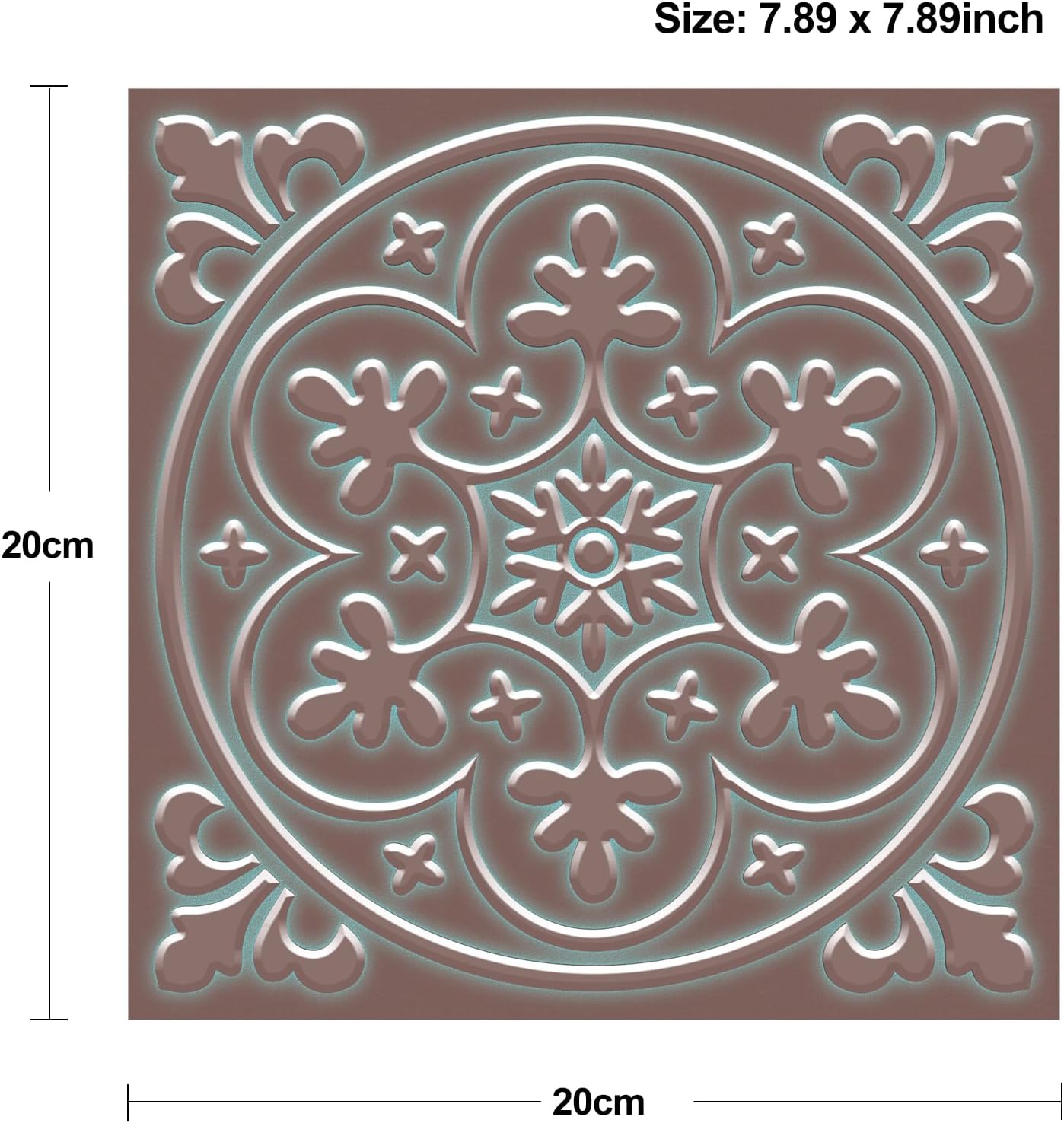 Peel and Stick Wall Tile Stickers Backsplash / Bronzen / 8 x 8