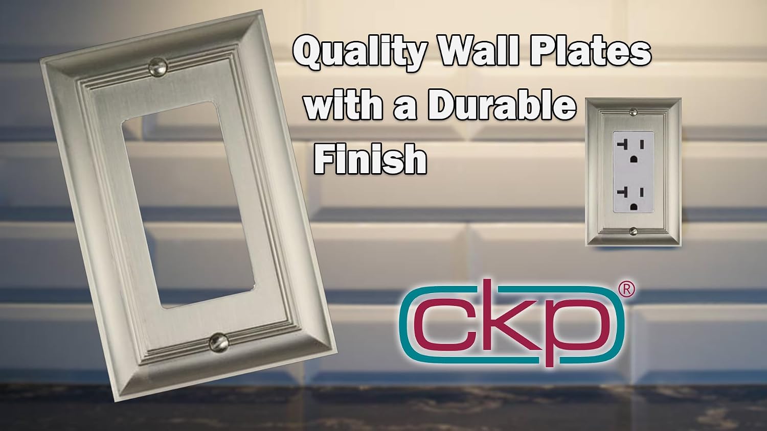 Cool Knobs and Pulls (CKP) Impressions Collection, 31201 Decorative Quad Rocker Wall Plate/Outlet Cover, Long Lasting