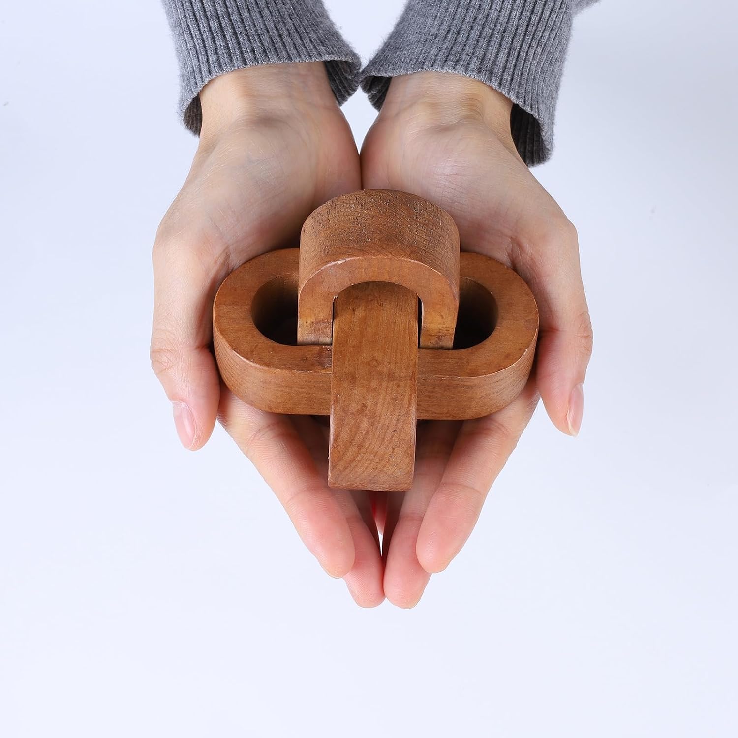 Wood Knot Decor Table Decor Shelf Decor Table Books Hand Carved Home Decoration / Coffee / 4.3 Inch