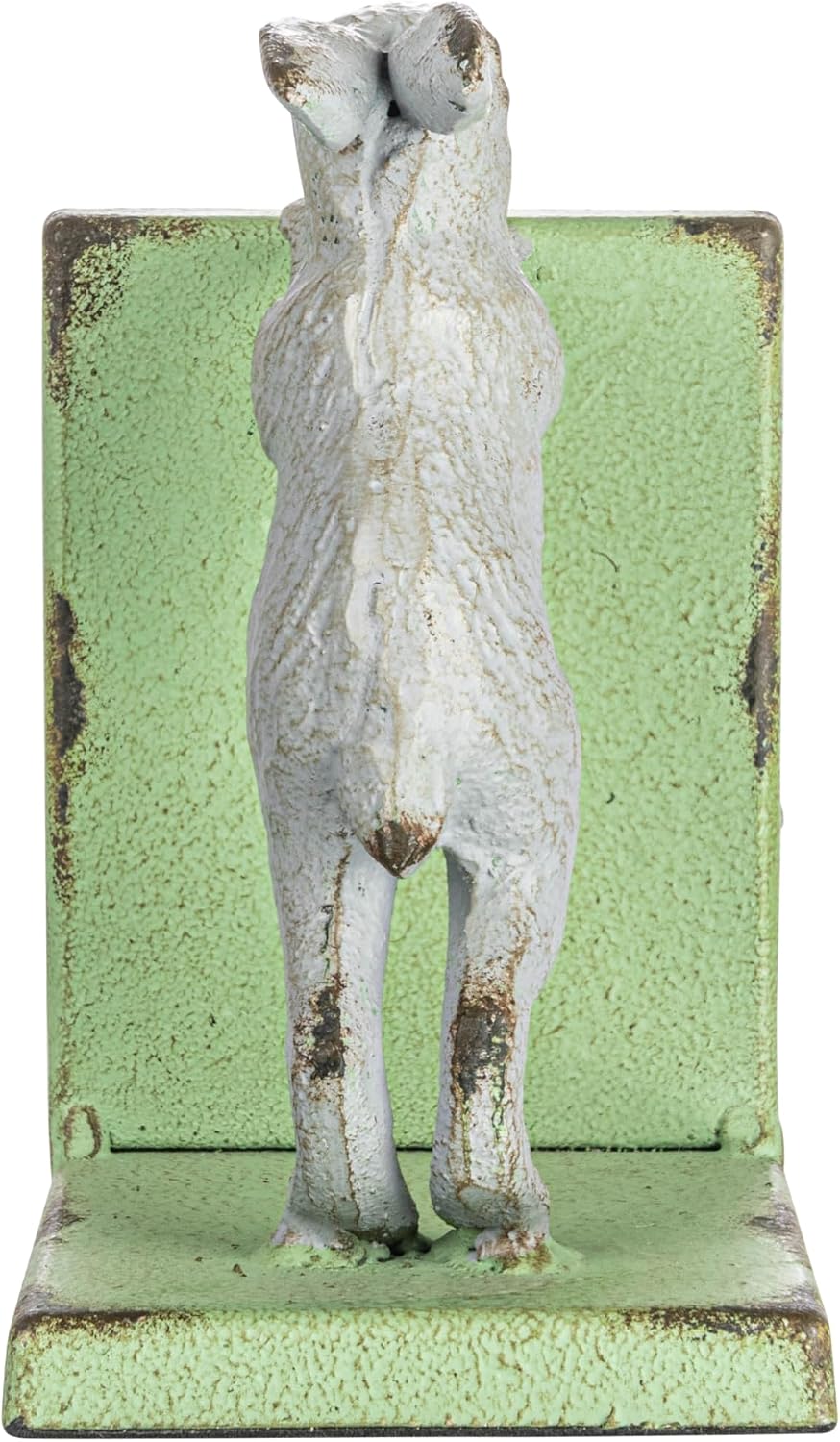 Decorative 2-Tone Cast Metal Rabbit Bookends / Green / Set of 2