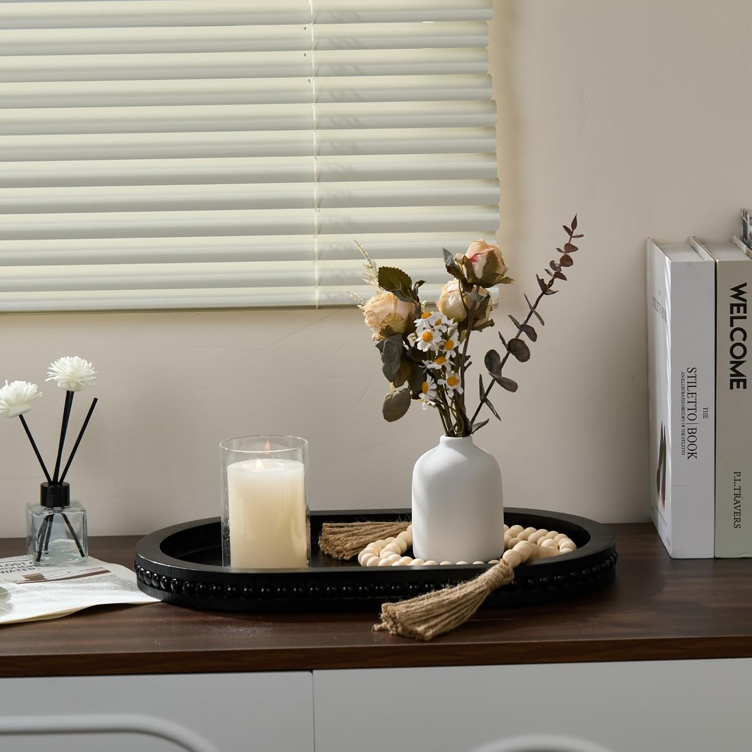 Wood Decorative Tray / Black
