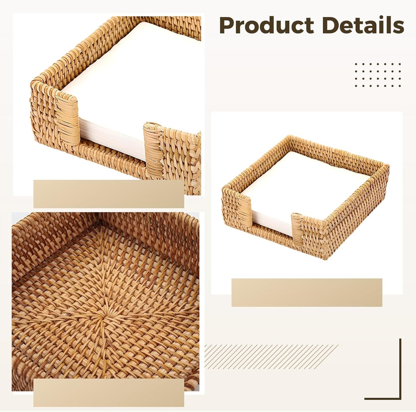 Rattan Napkin Holder / Natural