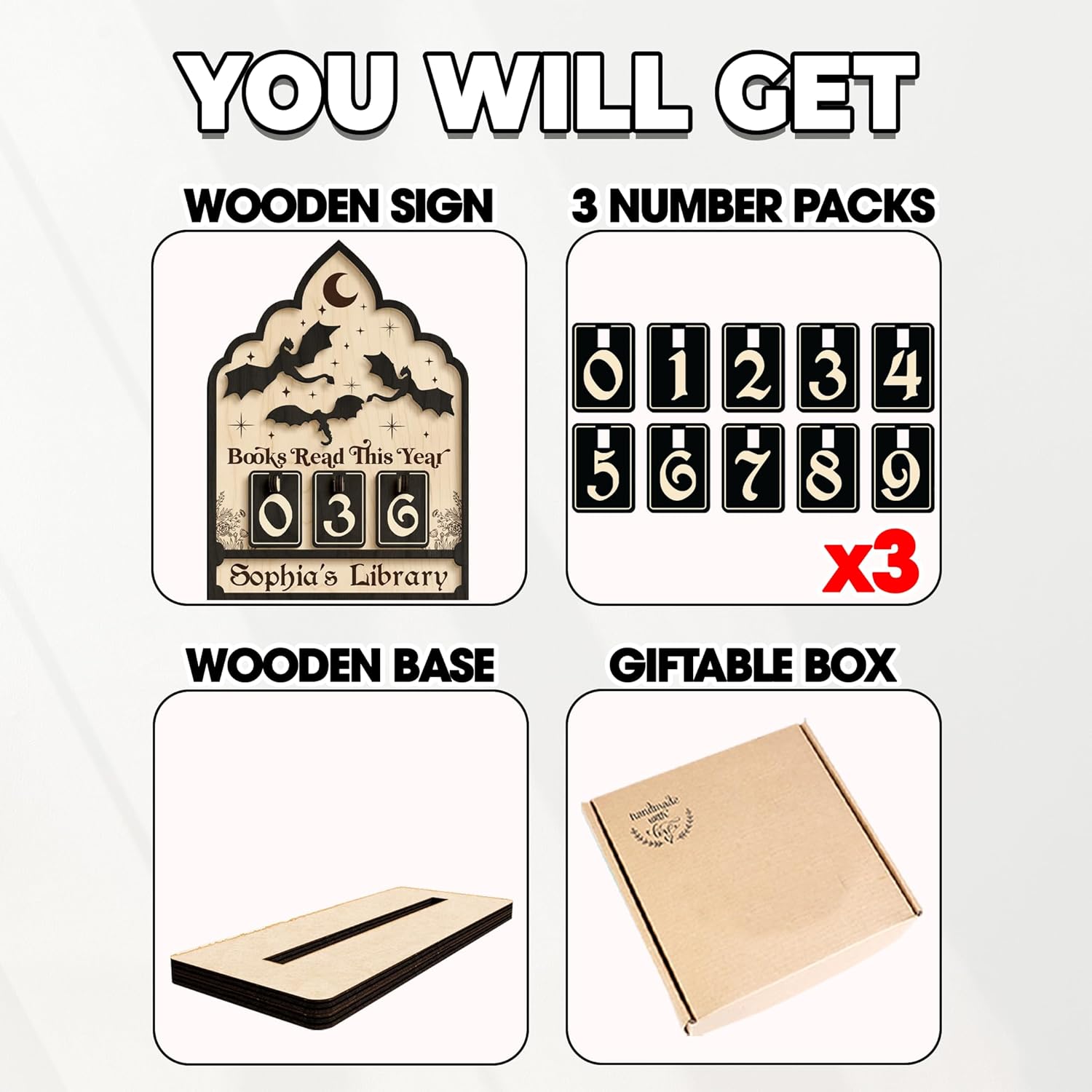 Book / Reading Challenge Book Tracker Sign / Book Tracker 4