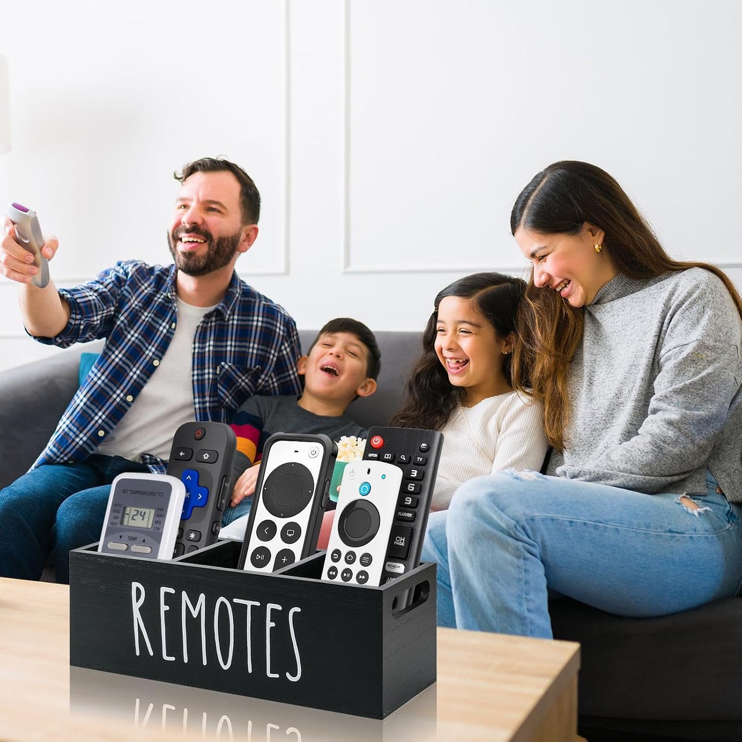 Remote Control Holder / Black-3slot