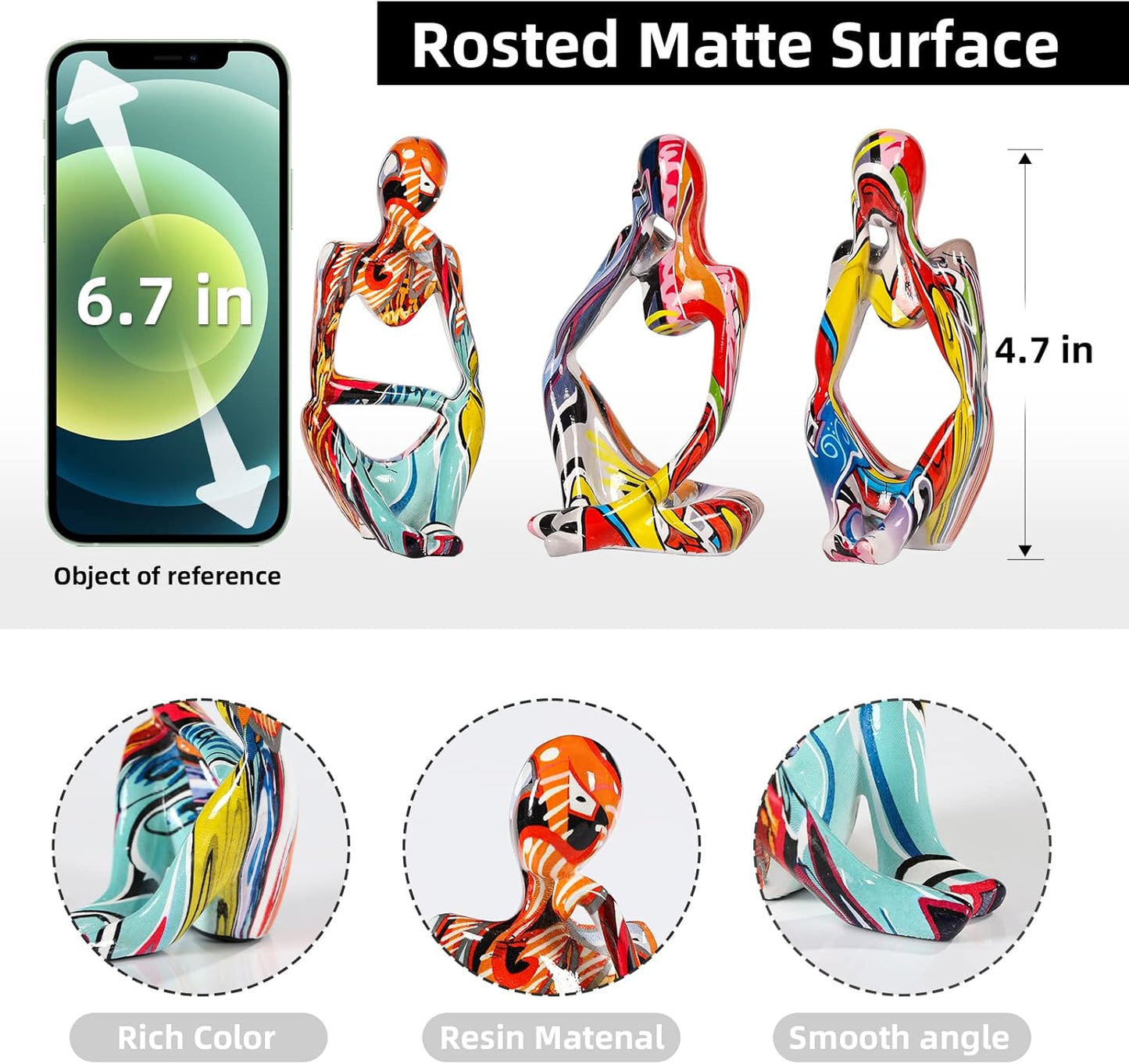 Golden Resin Collectible Figurines / Multicolour / Gold