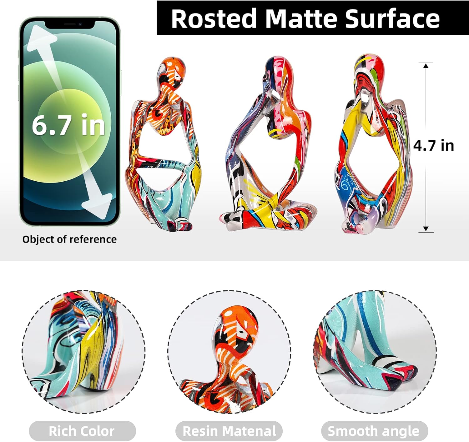 Golden Resin Collectible Figurines / Multicolour / Gold