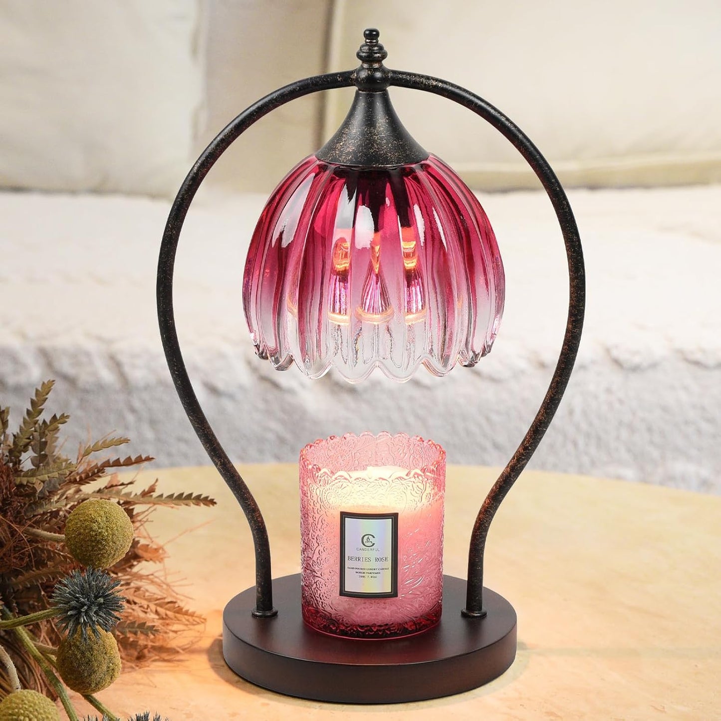 GOODBUY Candle Warmer Lamp, Dimmable Candle Warmer with Timer, Vintage Candle Wax Warmer for Jar Candles House Warming