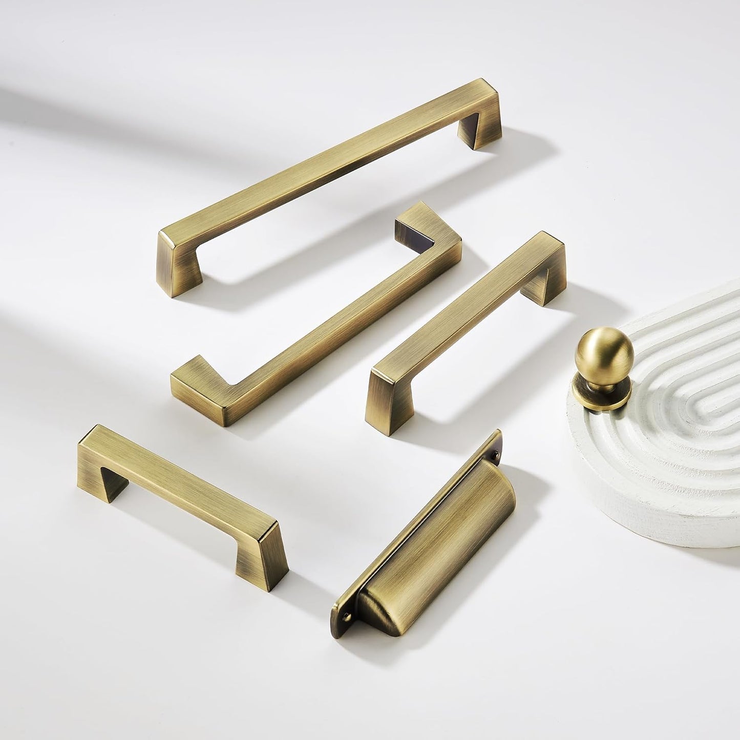 2-1/2" Drawaer Pulls Cabinet Cup Pulls / Cup Pulls 2-1/2" Hole Center / Brushed Antique Brass