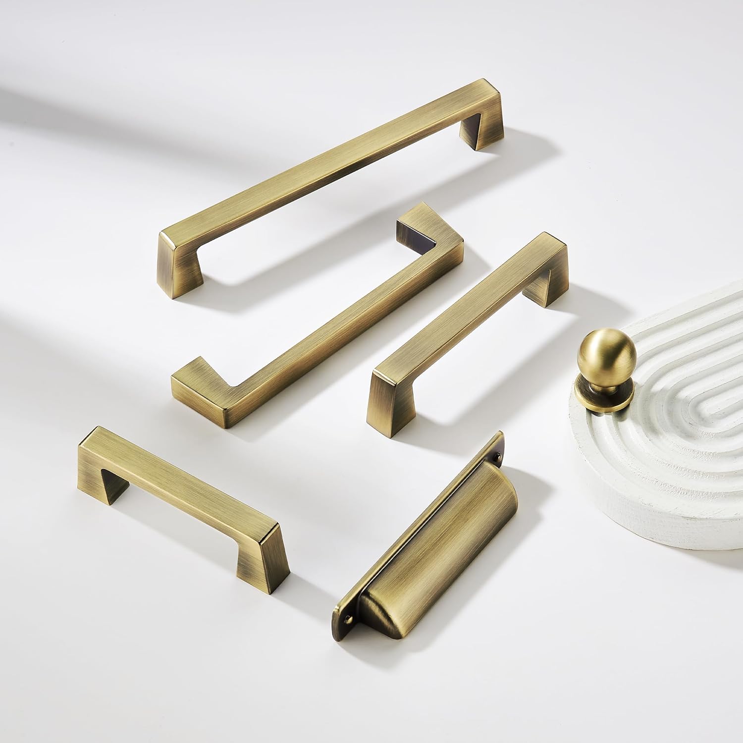 2-1/2" Drawaer Pulls Cabinet Cup Pulls / Cup Pulls 2-1/2" Hole Center / Brushed Antique Brass