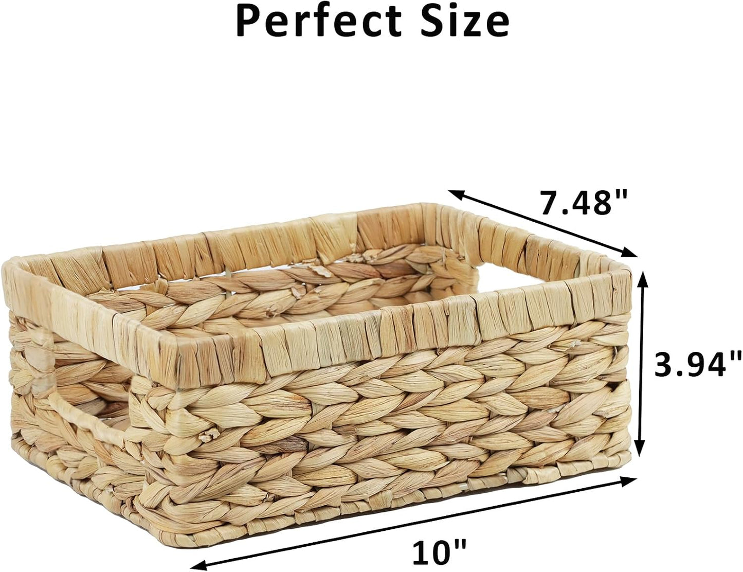 Wicker Baskets / Rattan Woven Basket for Storage / Water Hyacinth / Small