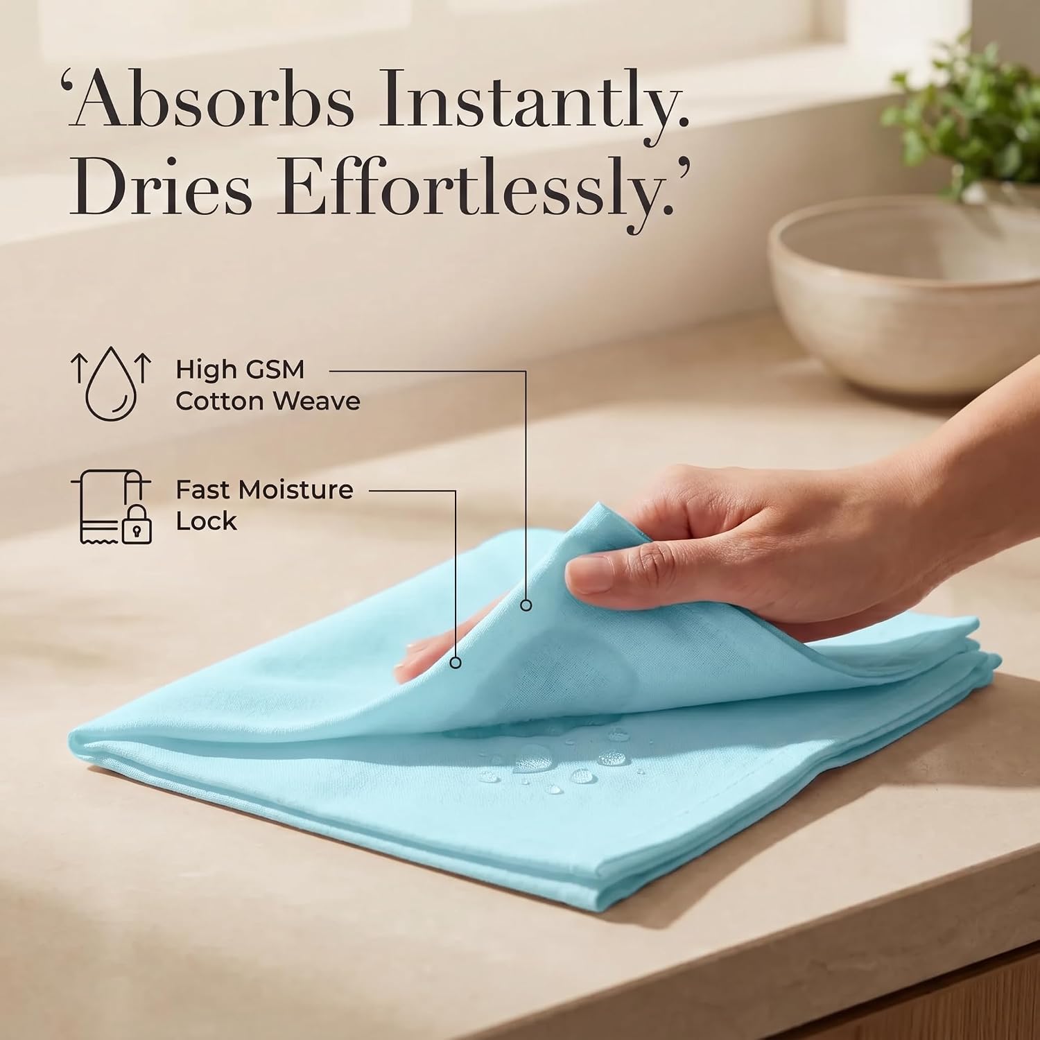 Urban Villa Cloth Napkins Cotton 20x20 (Set of 12) Aqua