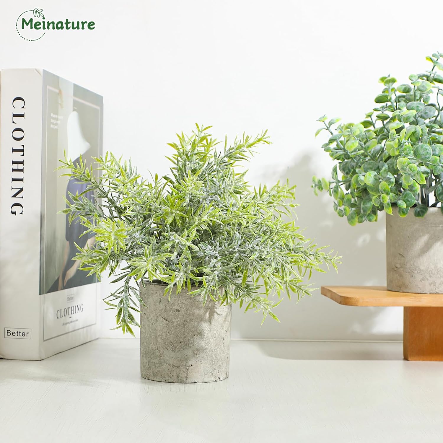Artificial Plants Indoor / Sage Green / Set of 3