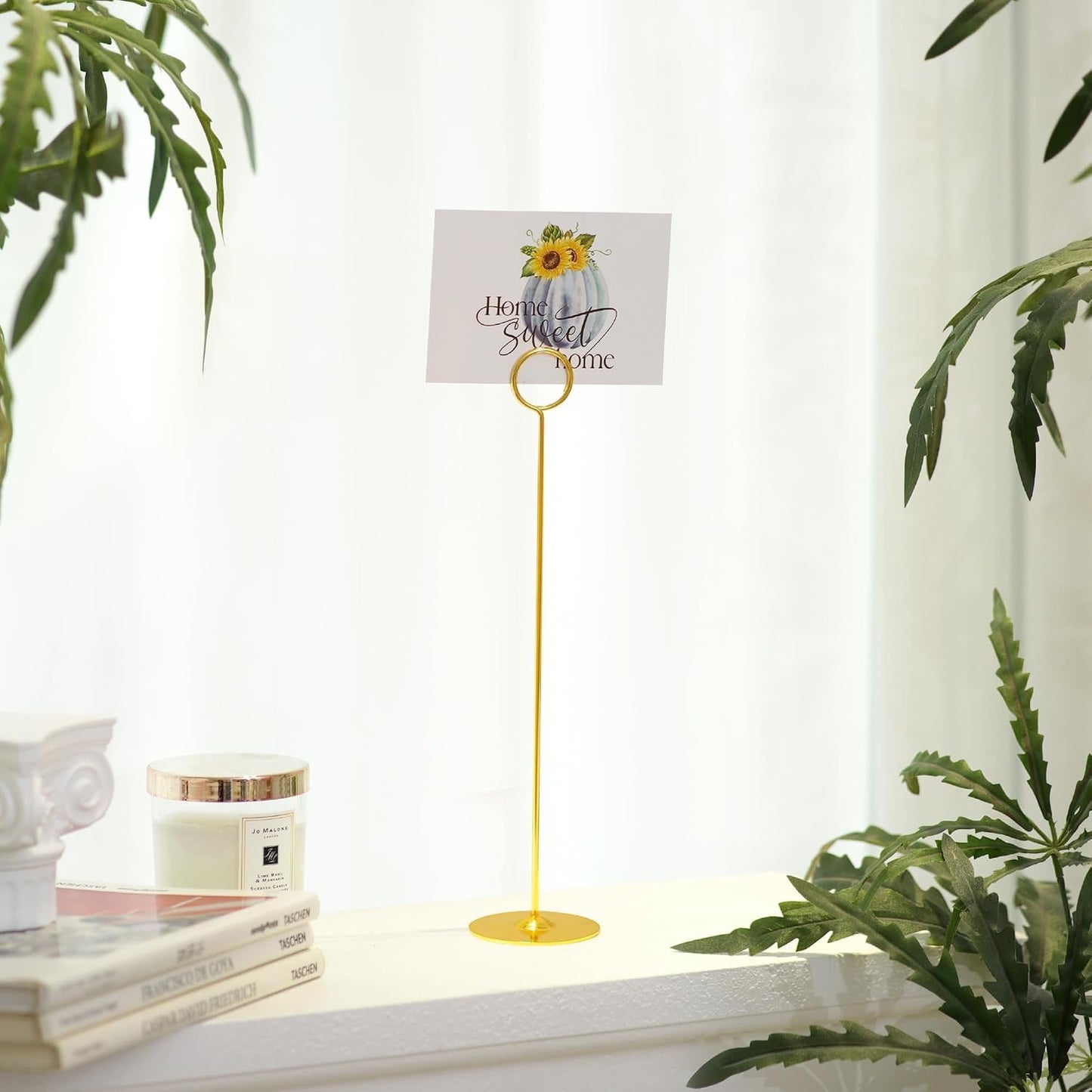 ERYTLLY 16PK Place Card Holders 12 Inch Table Number Holders Table Card Holders Steel Card Holders for