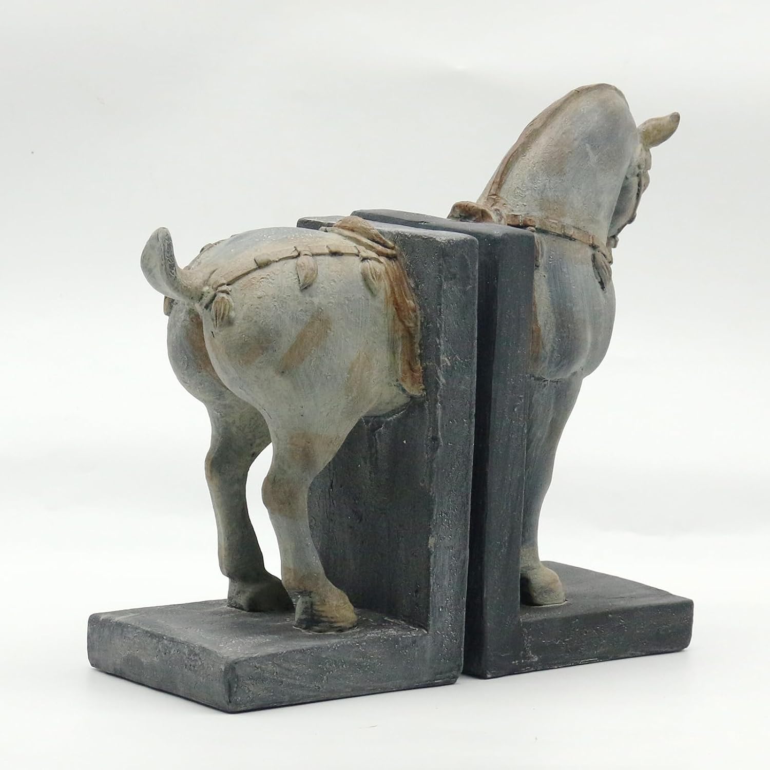 Decorative Bookends / Heavy Duty Non-Slip Book Holders / Tang Horse