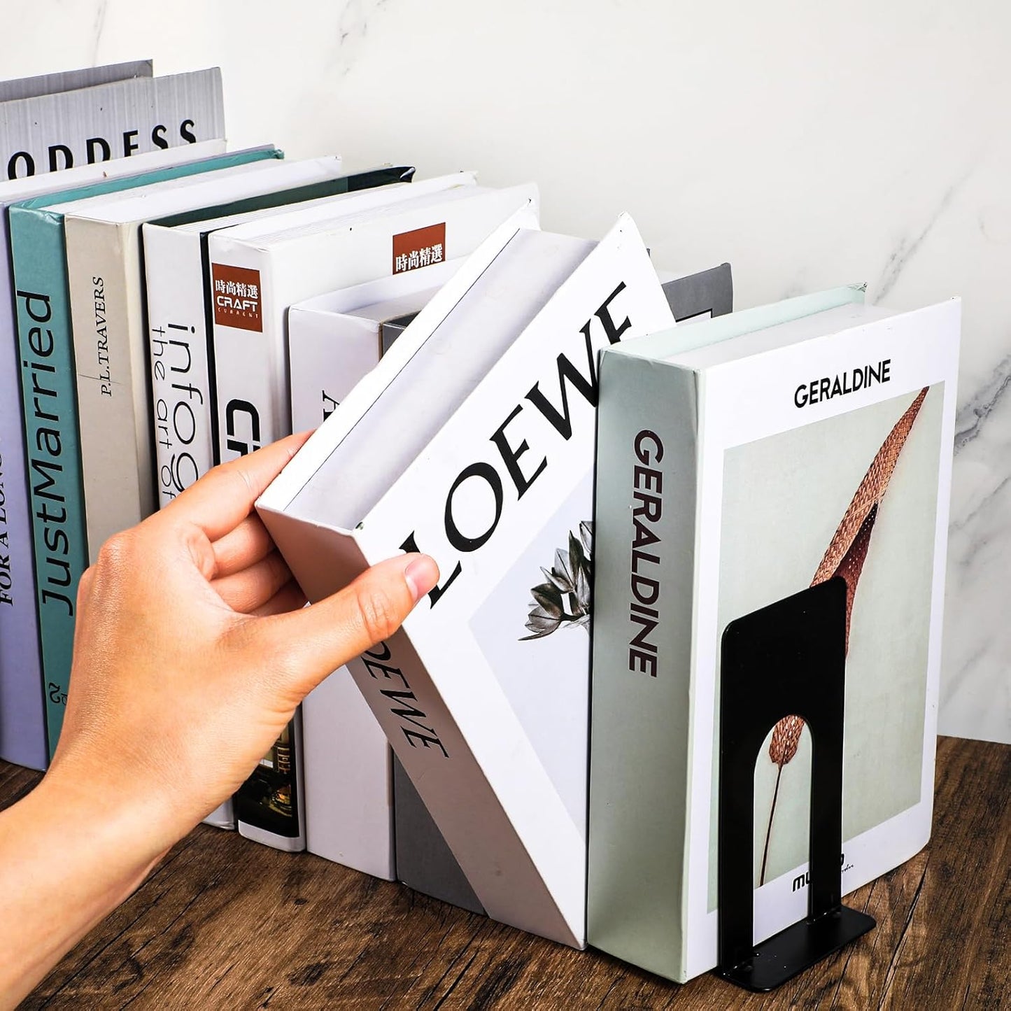 10 Pairs Metal Book Ends