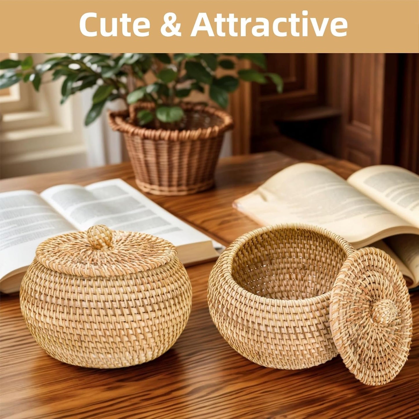 Small Rattan Basket Box