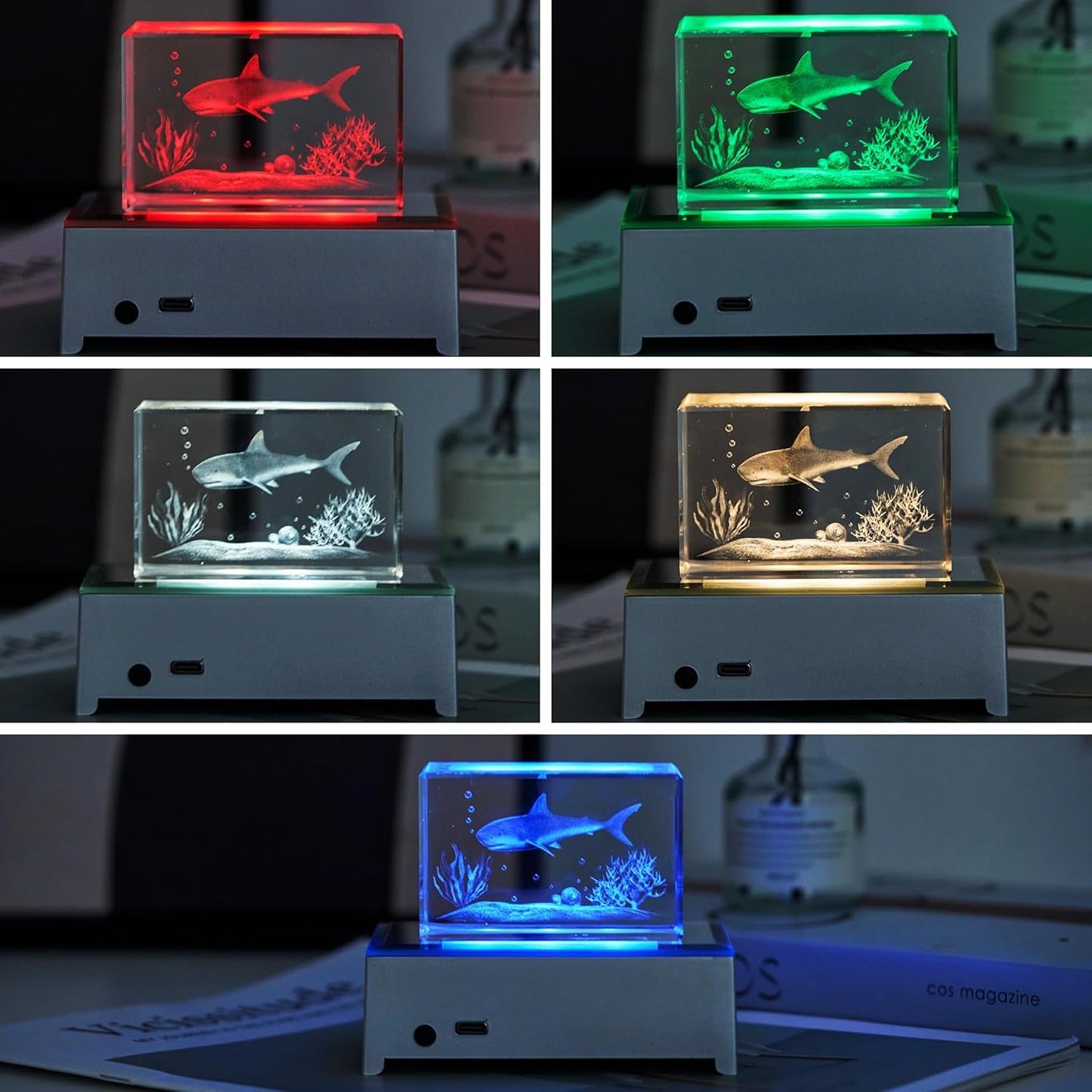 Lighted Up Stand Color Changing Small LED for 3D / Silver
