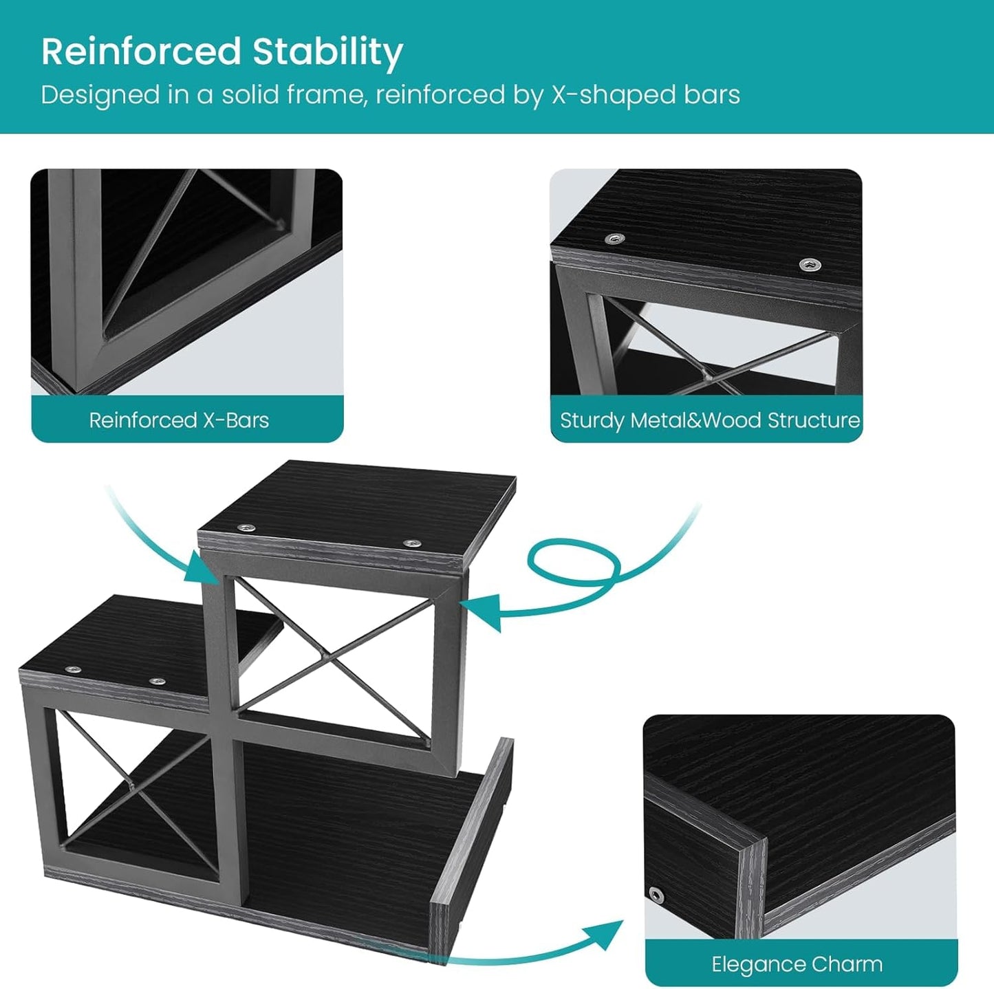 Office Storage Rack and Cubicle Organizers / Black
