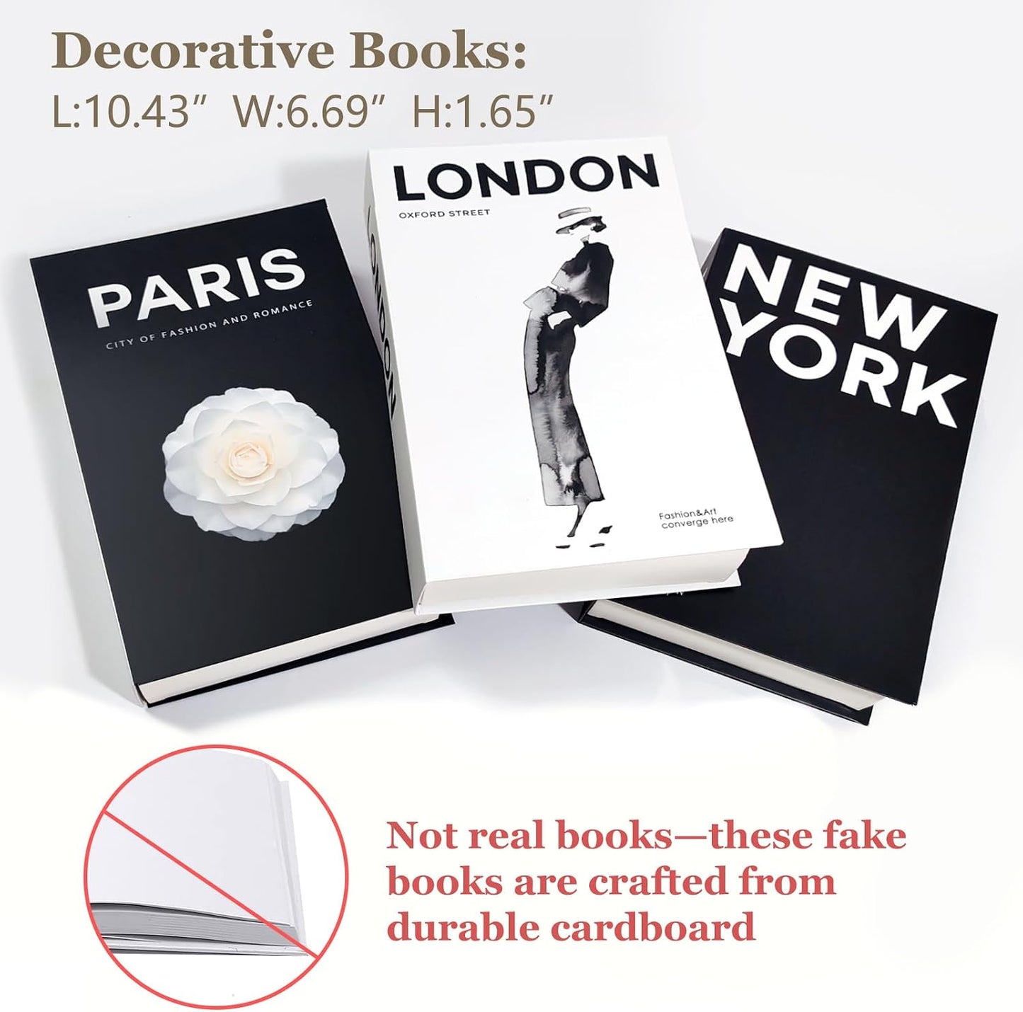Faux Decorative Books / Set of 3