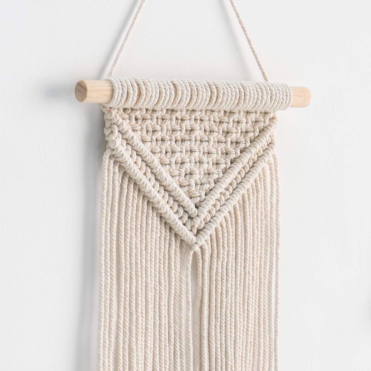 Small Macrame Wall Hanging Boho Art Woven Wall Decor Home Chic Decoration / Set of 3