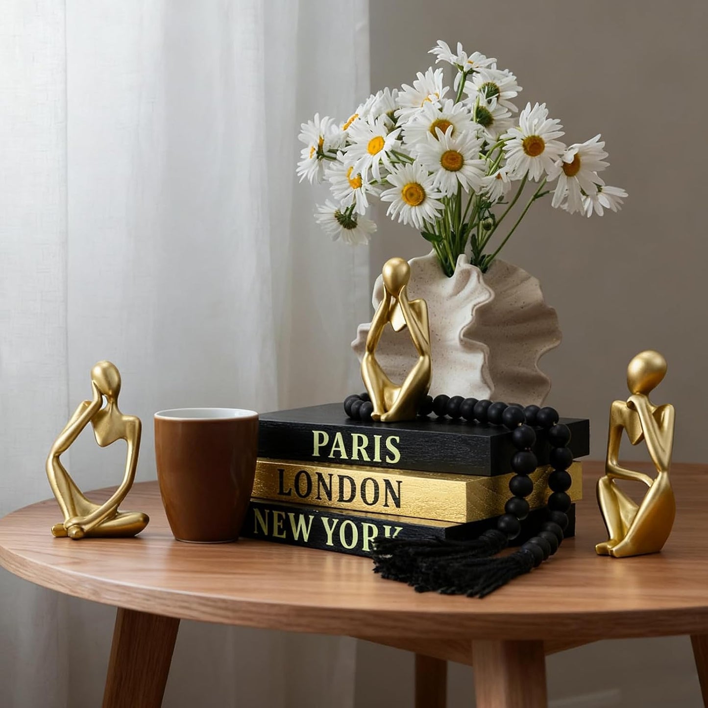 Faux Books for Decoration / Black Gold / Set of 3