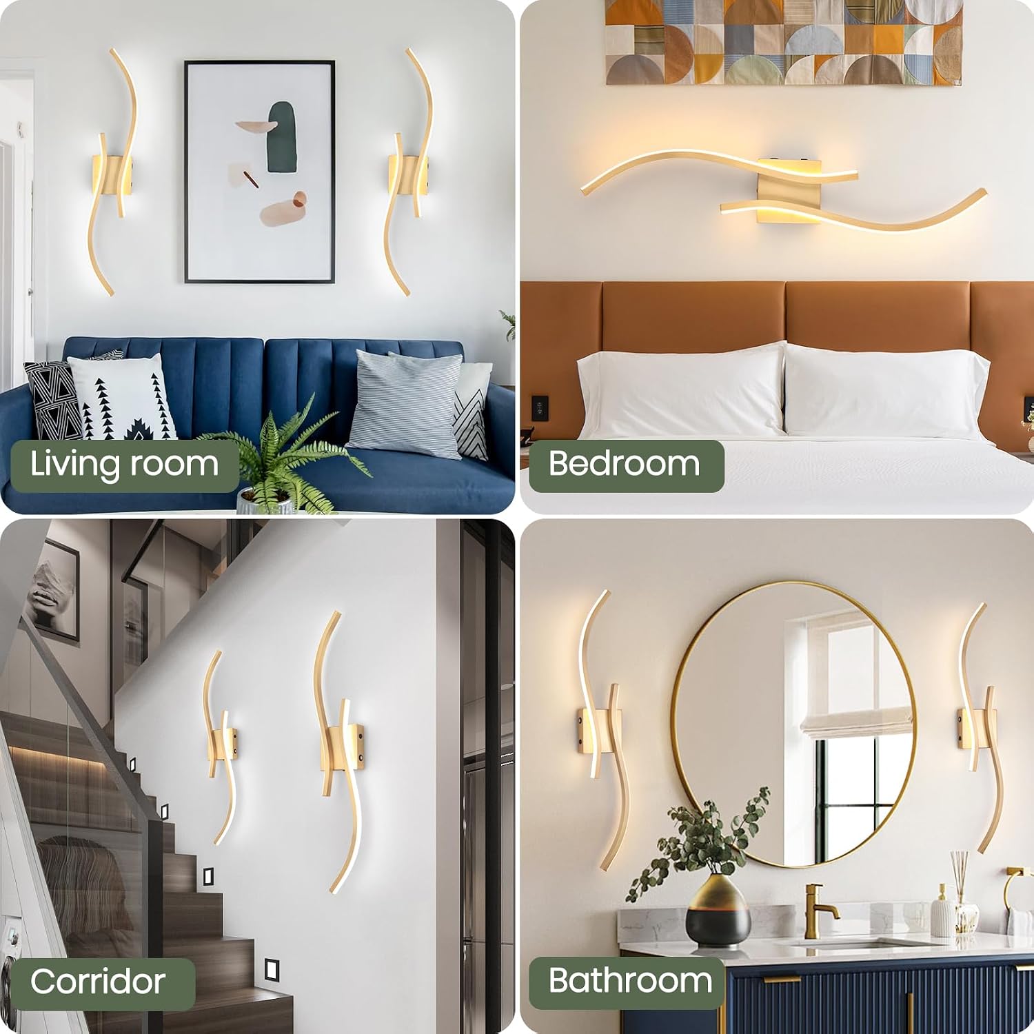 CANEOE Battery Operated Wall Sconces with Remote Control, Rechargeable Dimmable Touch Wall Sconces Set of Two