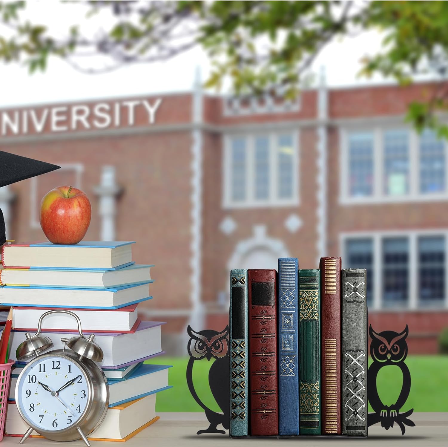 Owl Bookends / Owls / Black / Set of 2