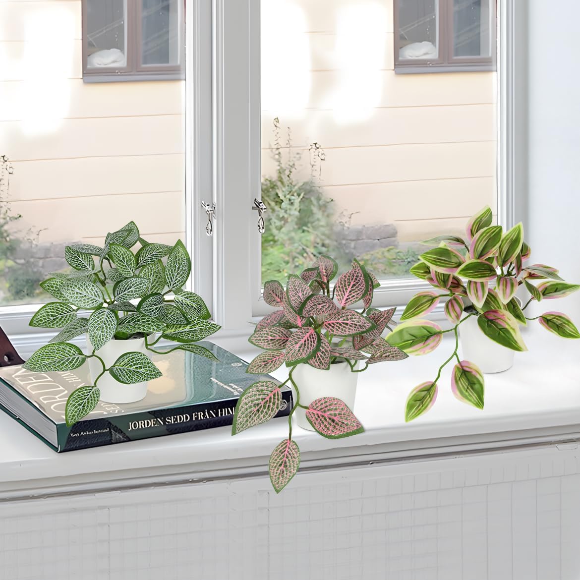 Fake Plants Artificial Plants Indoor Faux Plant / Style 5 / White / Set of 6