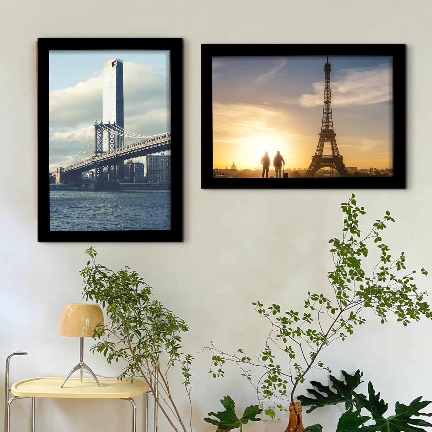 SESEAT 16x24 Picture Frame Black Set of 6, Display Pictures 16x24 Without Mat for Wall Mounting, Wall Gallery Poster