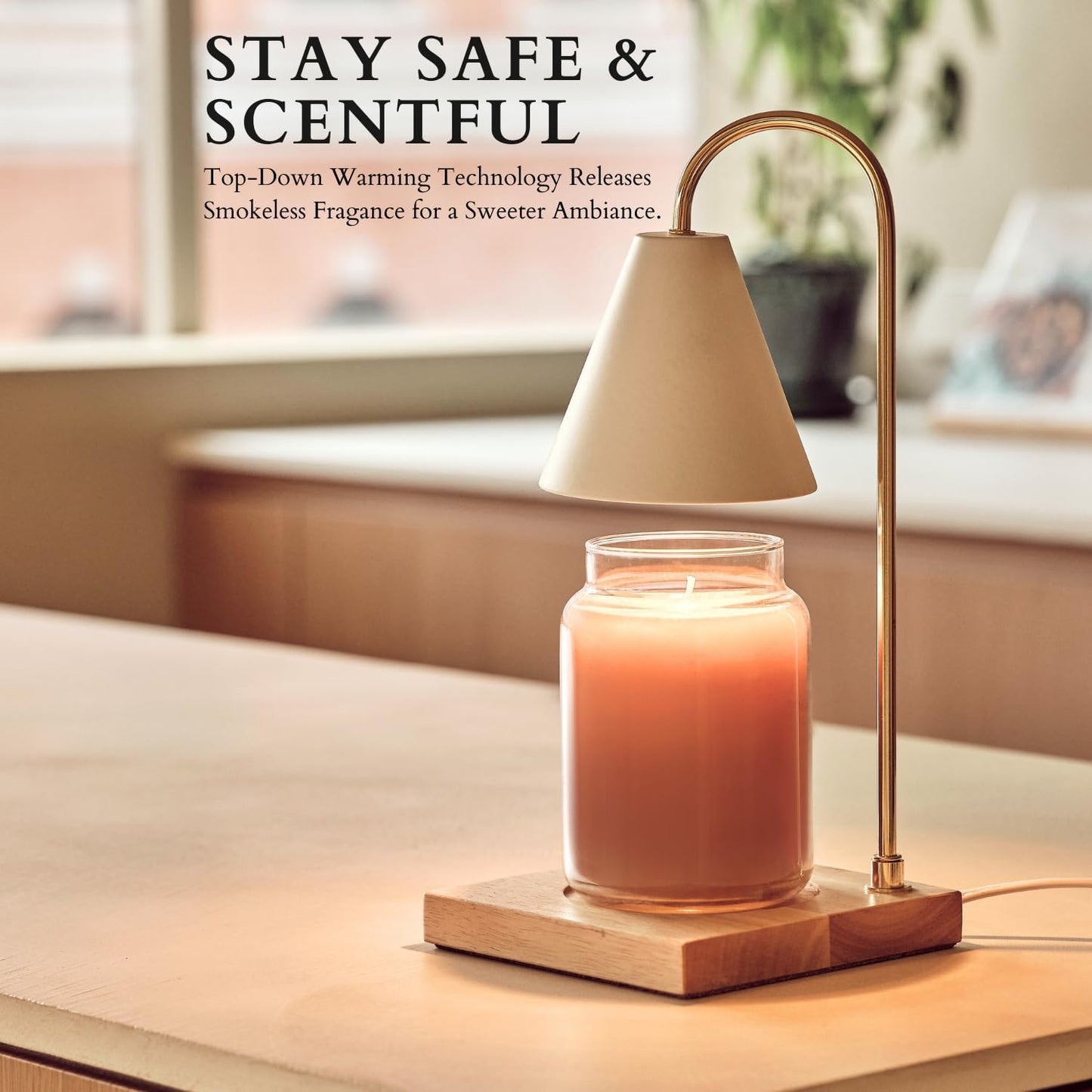Cozyberry® Candle Warmer Lamp, Timer, Compatible with Yankee Candle Large Jar, Candle Lamp, Dimmable Candle Melter for