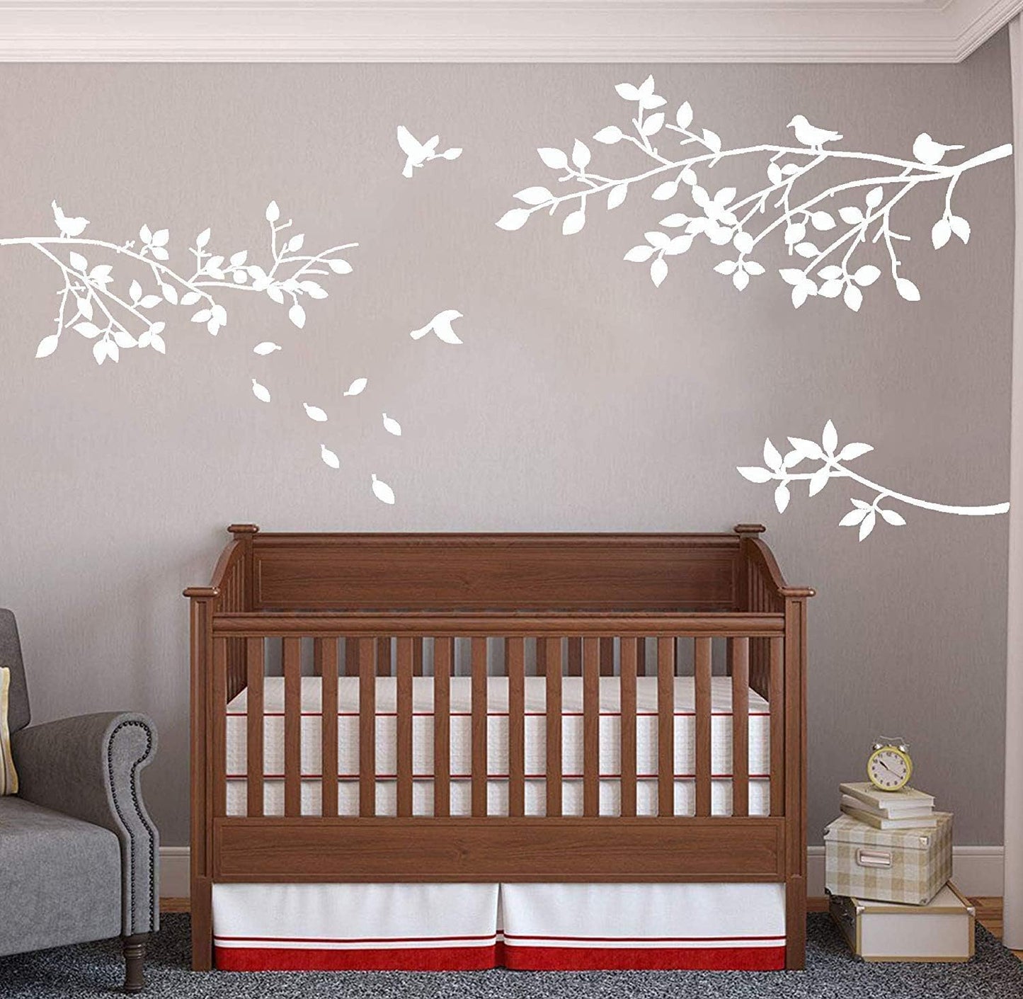 Family Tree Branches Wall Decal / White