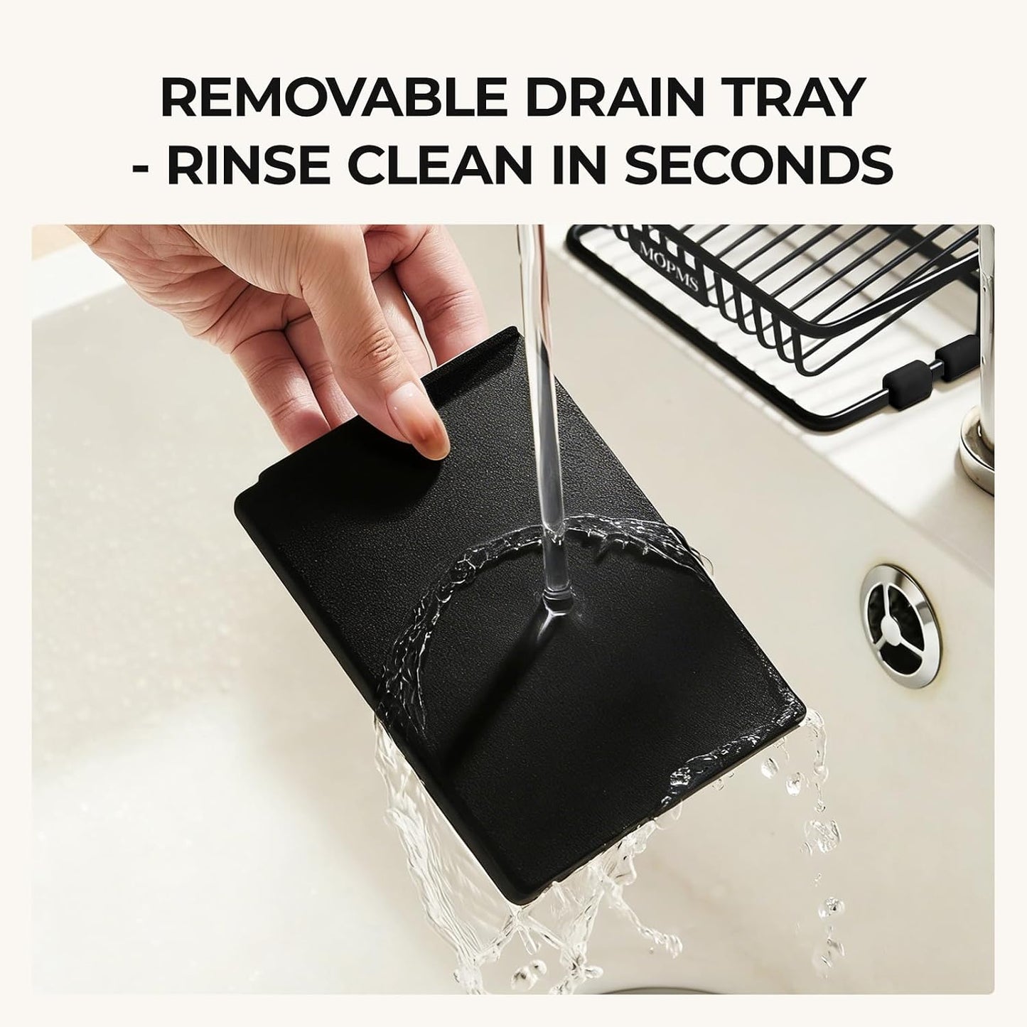 Carbon Steel Bar Soap Holder for Shower / Black