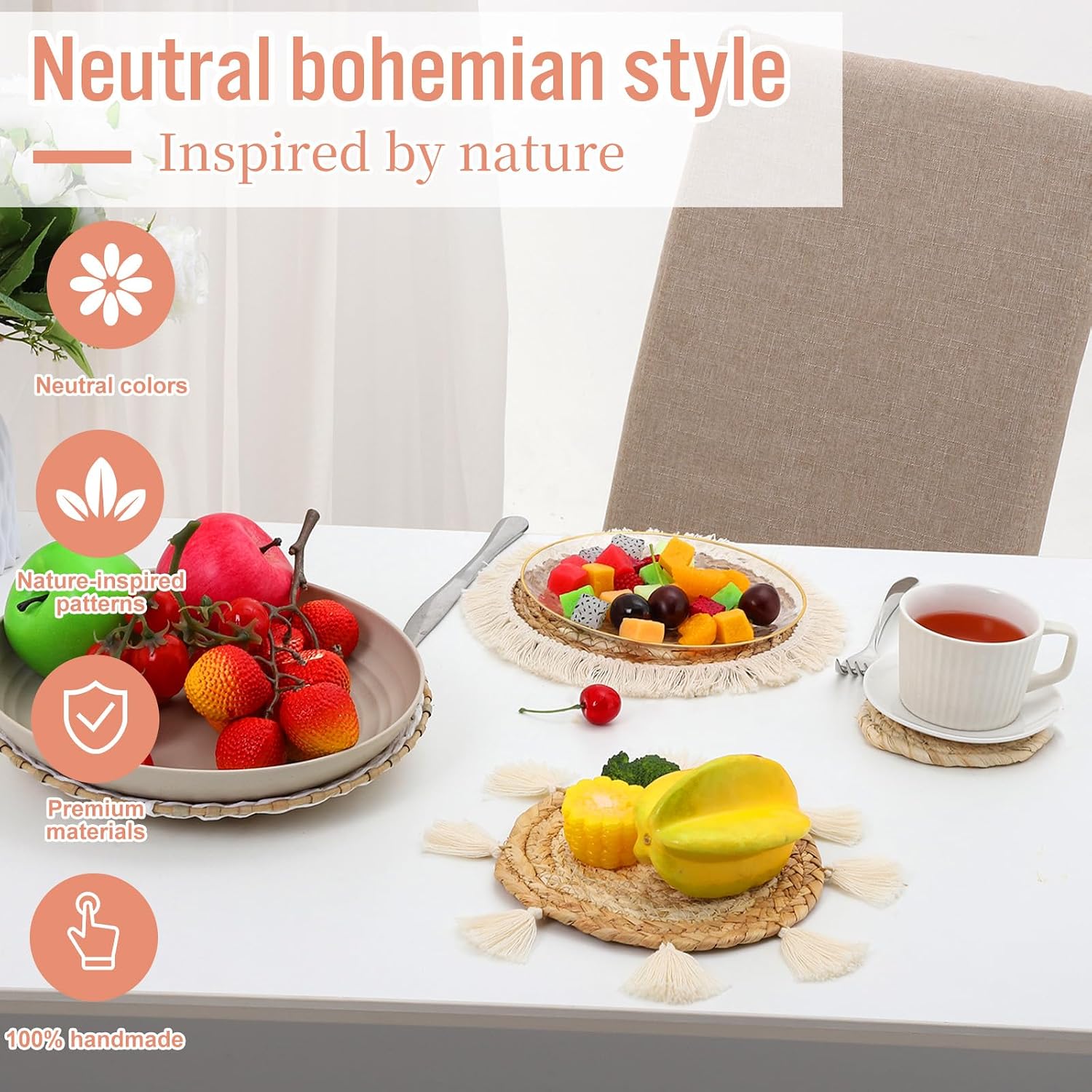 Boho Wall Basket Decor / Set of 7