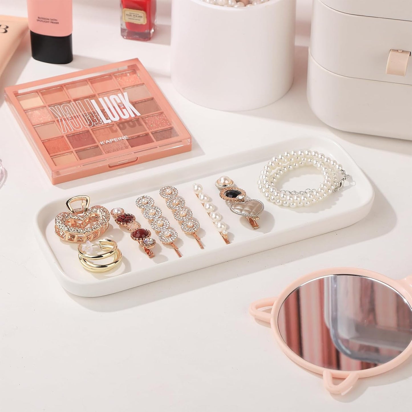 Ceramic Tray / Vanity Tray / White