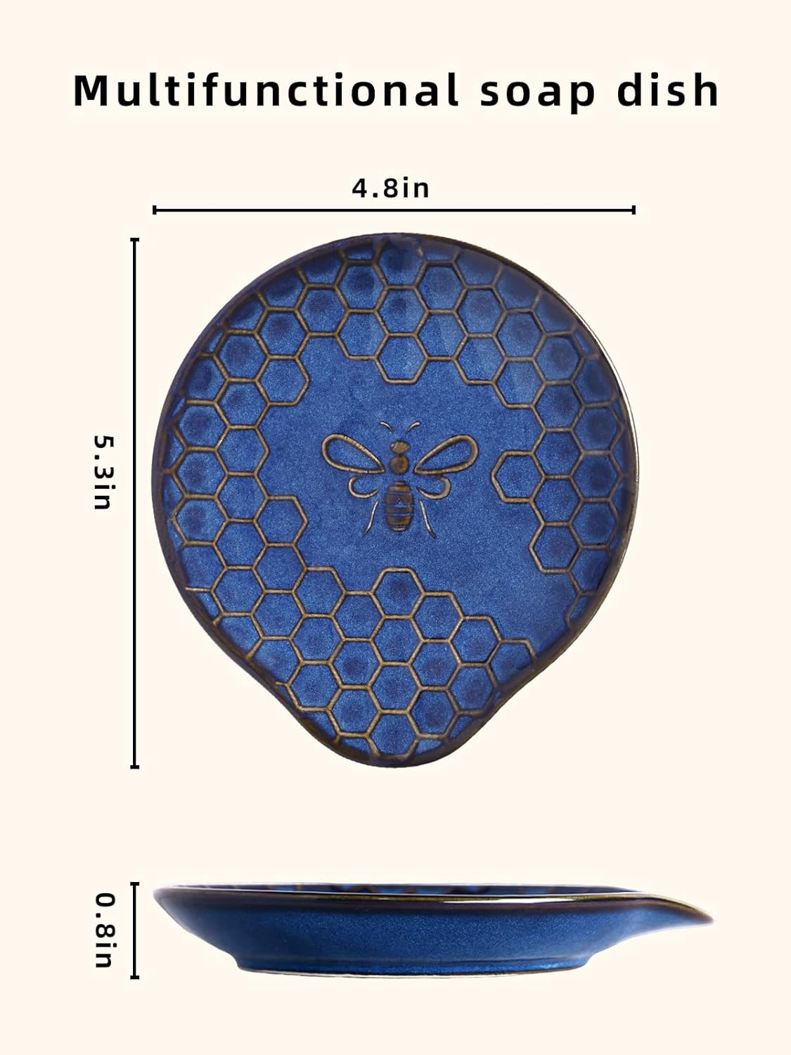 Soap Holder / Soap Saver Tray / Vintage Blue / Set of 2