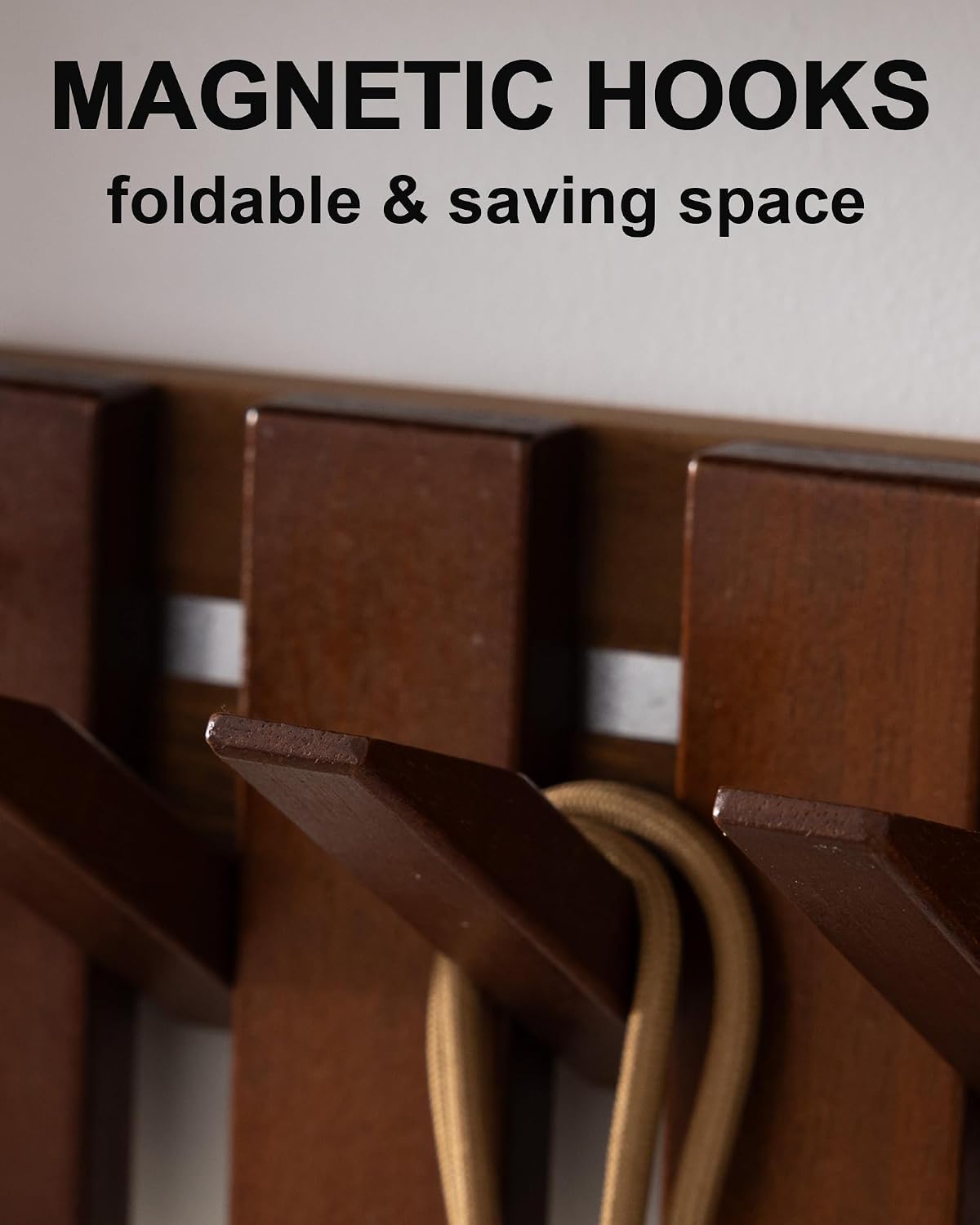 Wooden Coat Rack Wall Mount with Shelf, Heavy Duty Entryway Organizer with 6 Hooks,Coat Hooks Hanger for Coats, Hats