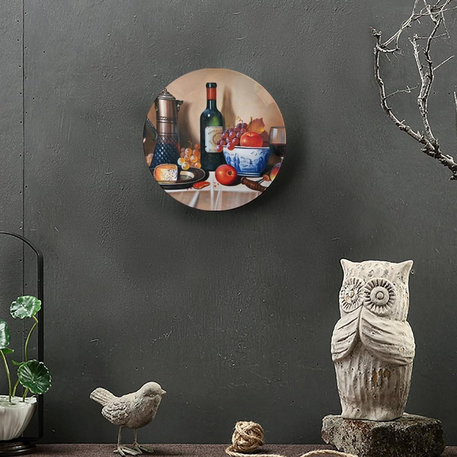 Stand / Decorative Plate Holder / 8 Inch / Cheese Makes Wine Taste Better