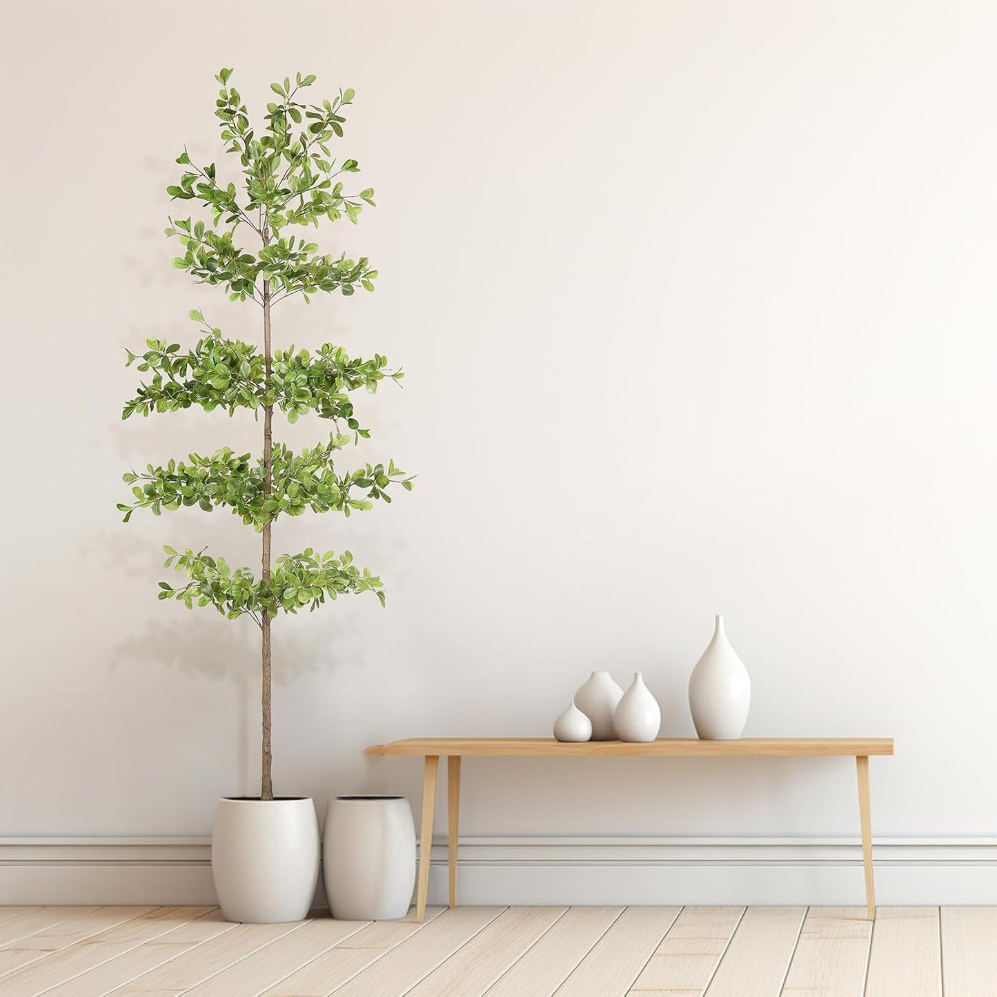 Shady Lady Tree Artificial Plant / 7ft / Black / 7 Inch