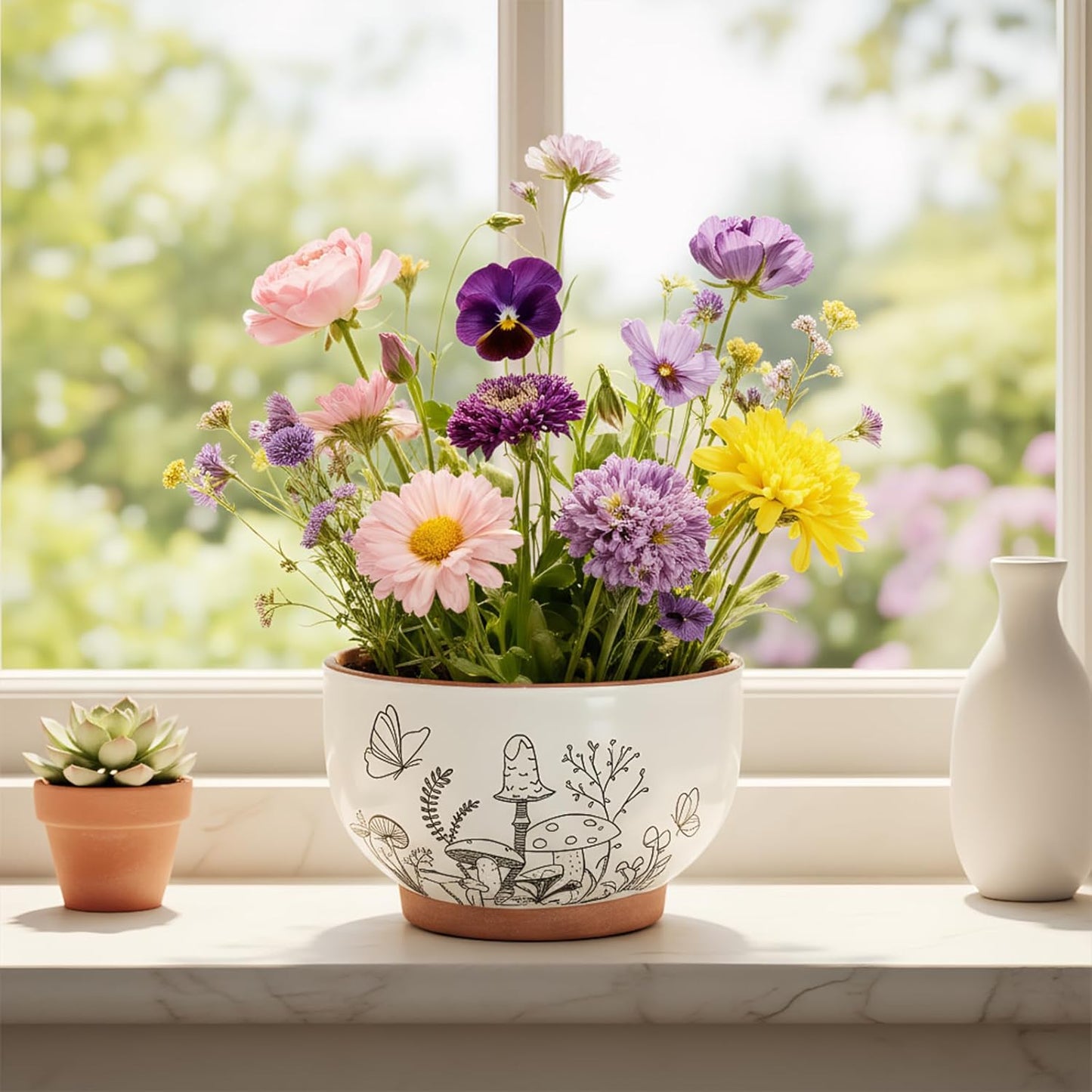 Planters / Plant Pots / 8+6 Inch / Cottage / 8 Inch
