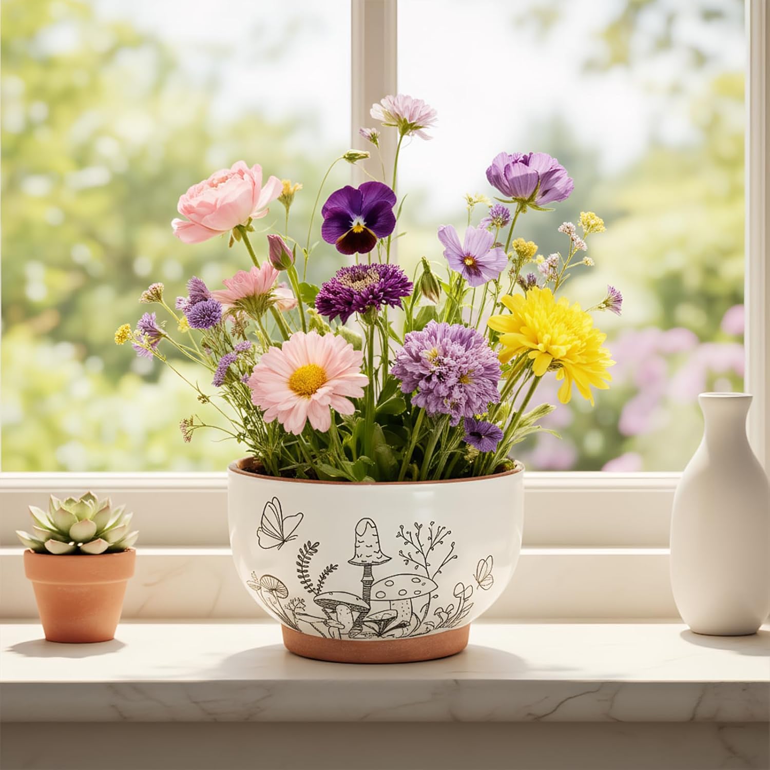 Planters / Plant Pots / 8+6 Inch / Cottage / 8 Inch