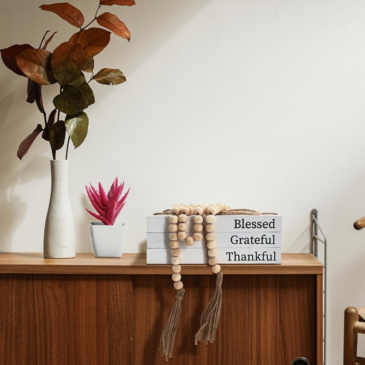 Faux Books for Decoration / Blessed, Grateful,thankful