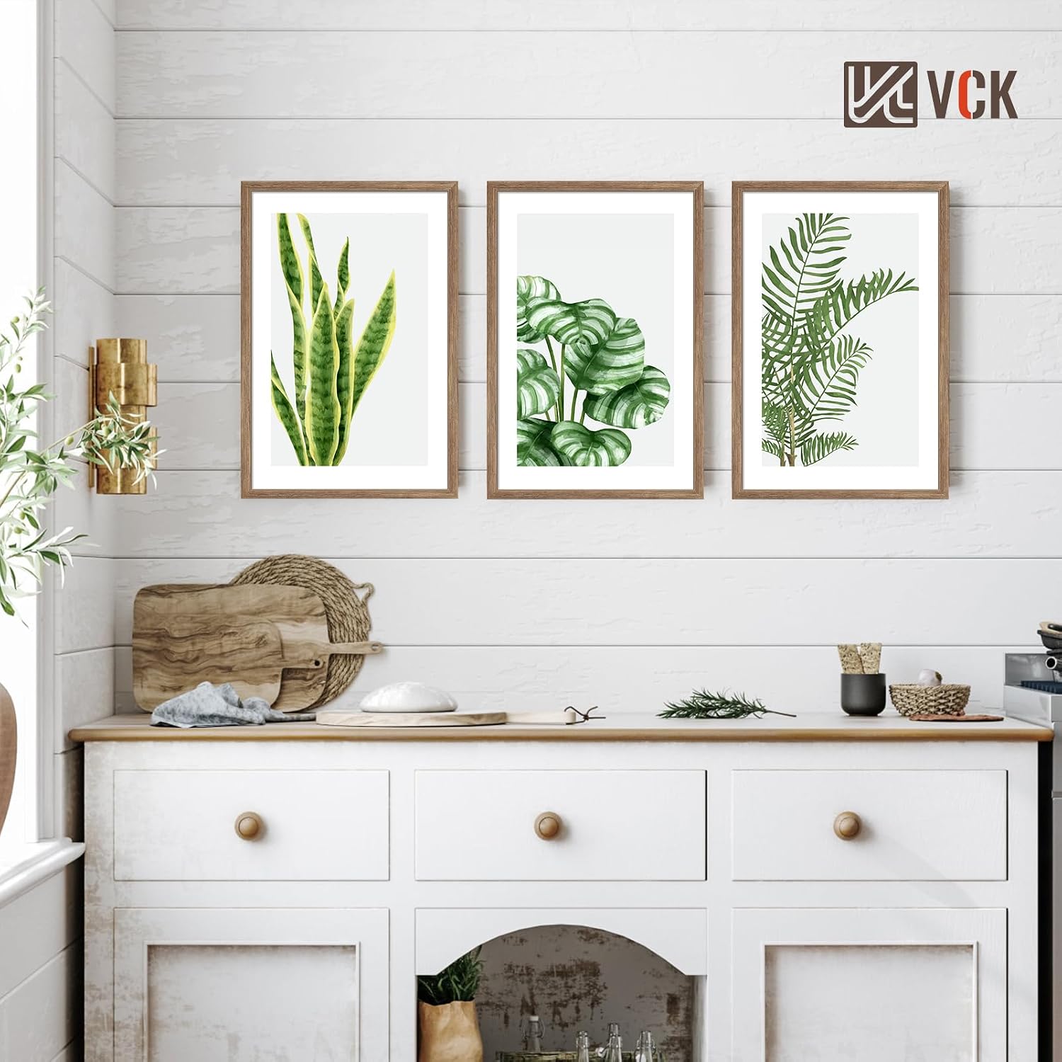 VCK 24x36 Poster Frame Walnut 4 Pack, Wide Thick Wood Border, for Prints | Exclusive Woodgrain, Wall Hanging, HD