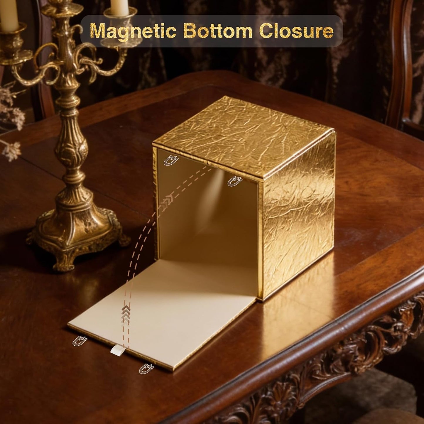 Tissue Box Cover / Gold
