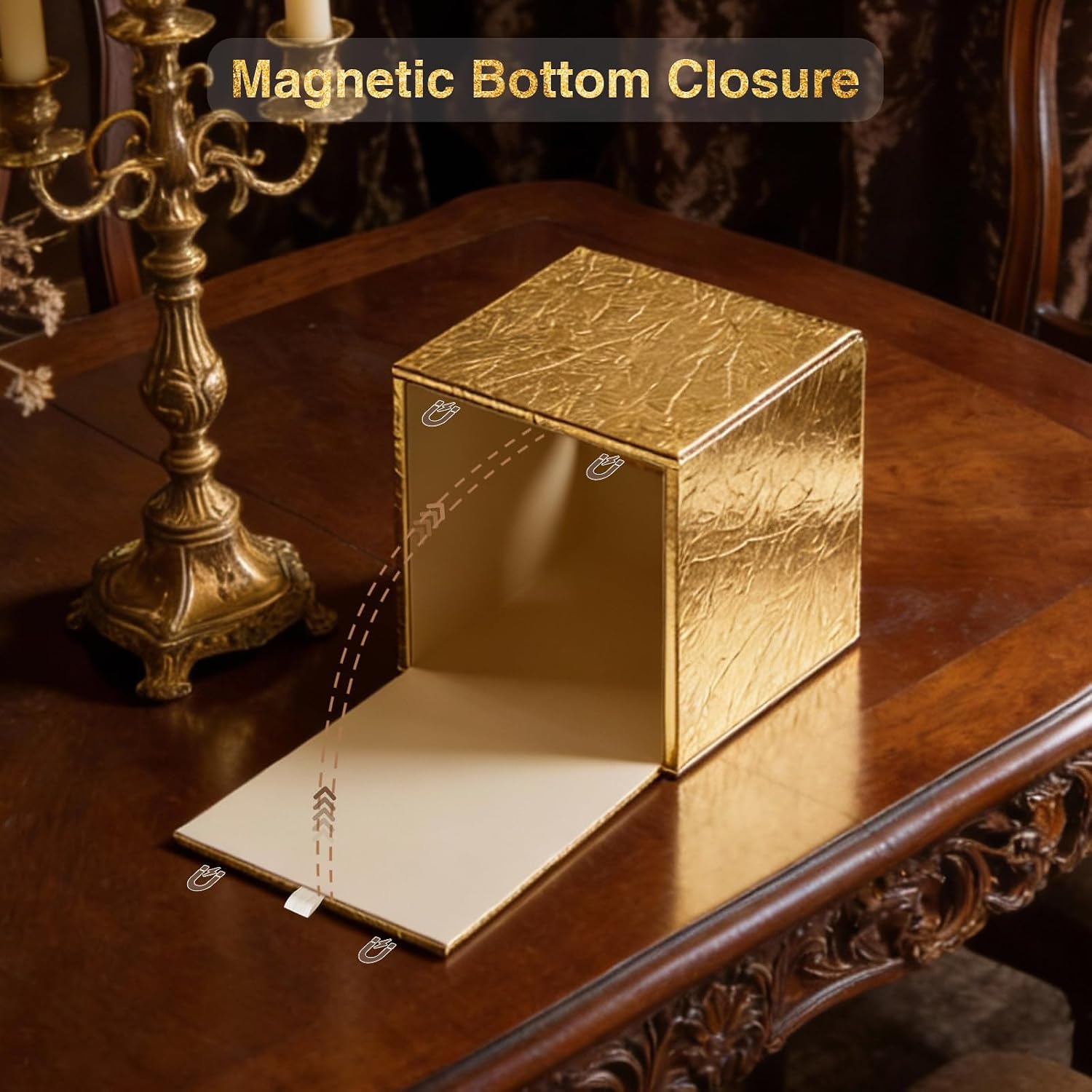 Tissue Box Cover / Gold