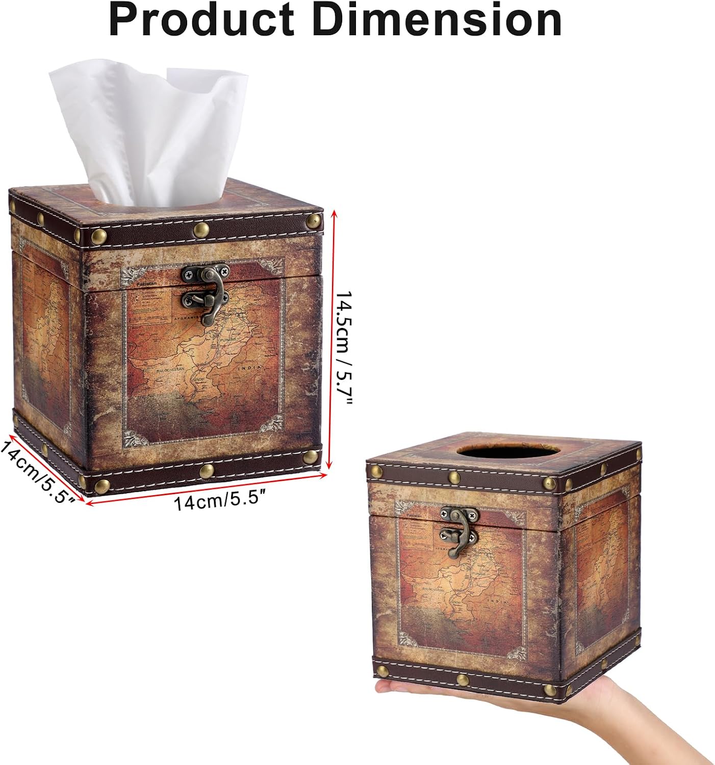 Wooden Aesthetic Tissue Box Cover